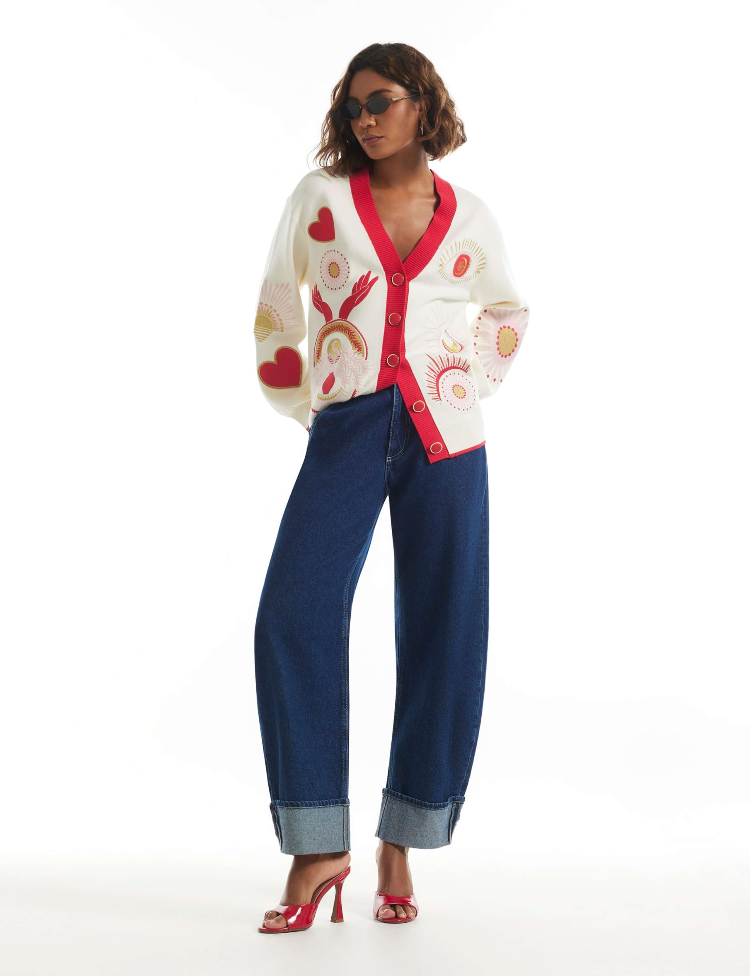 Pure Cotton Embroidered Cardigan 2 of 4