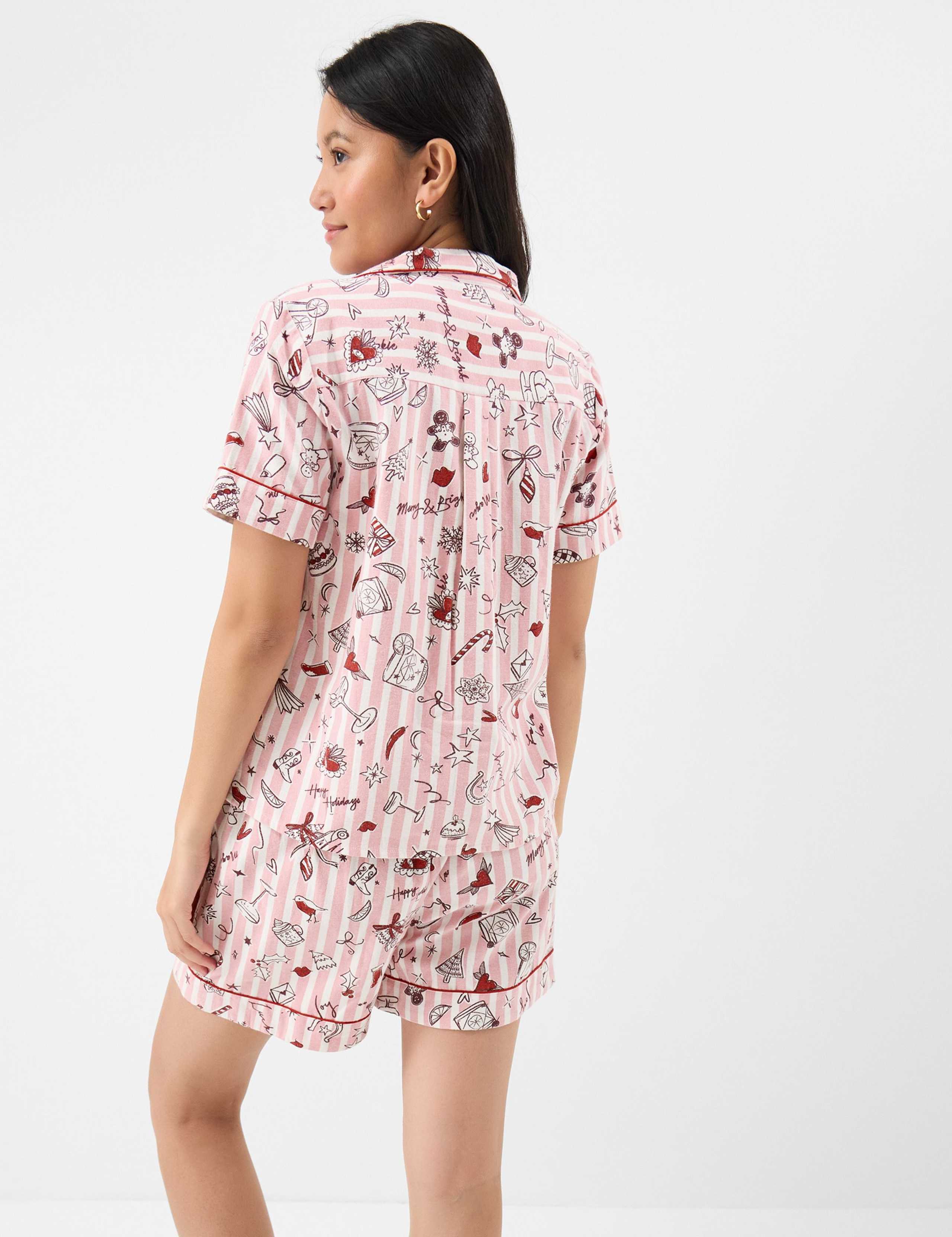 Pure Cotton Christmas Cocktail Shortie Set 5 of 5