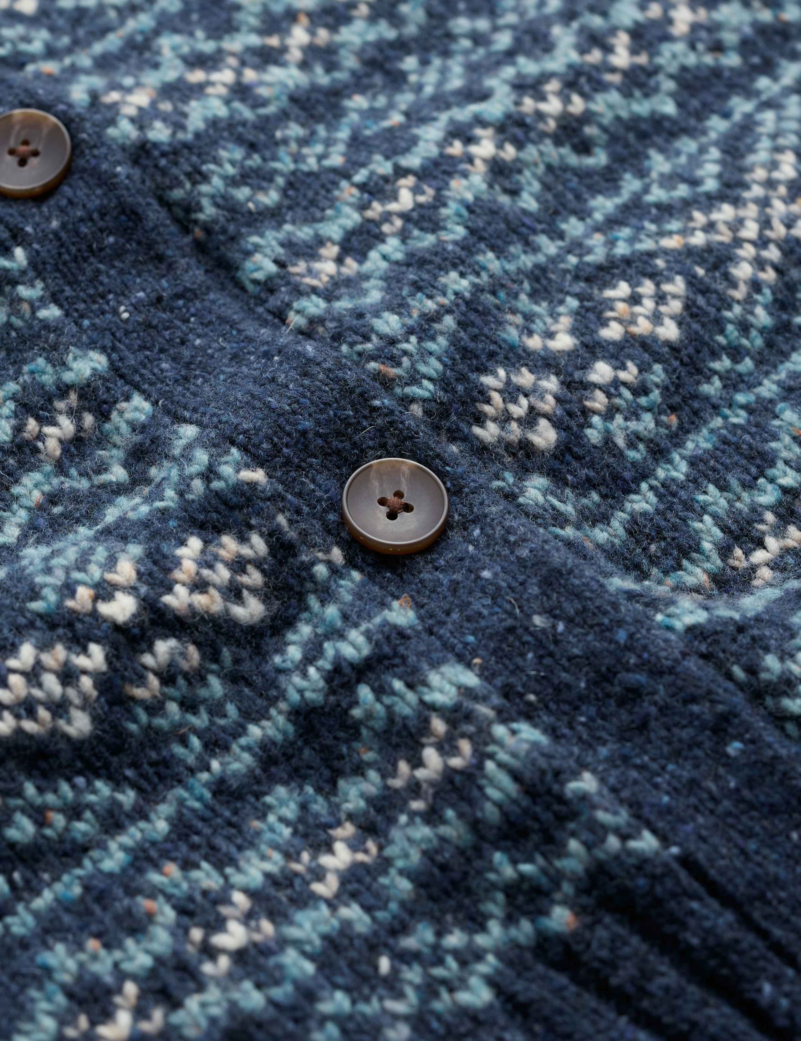 Merino Wool Rich Fairisle Crew Neck Knitted Vest 3 of 5
