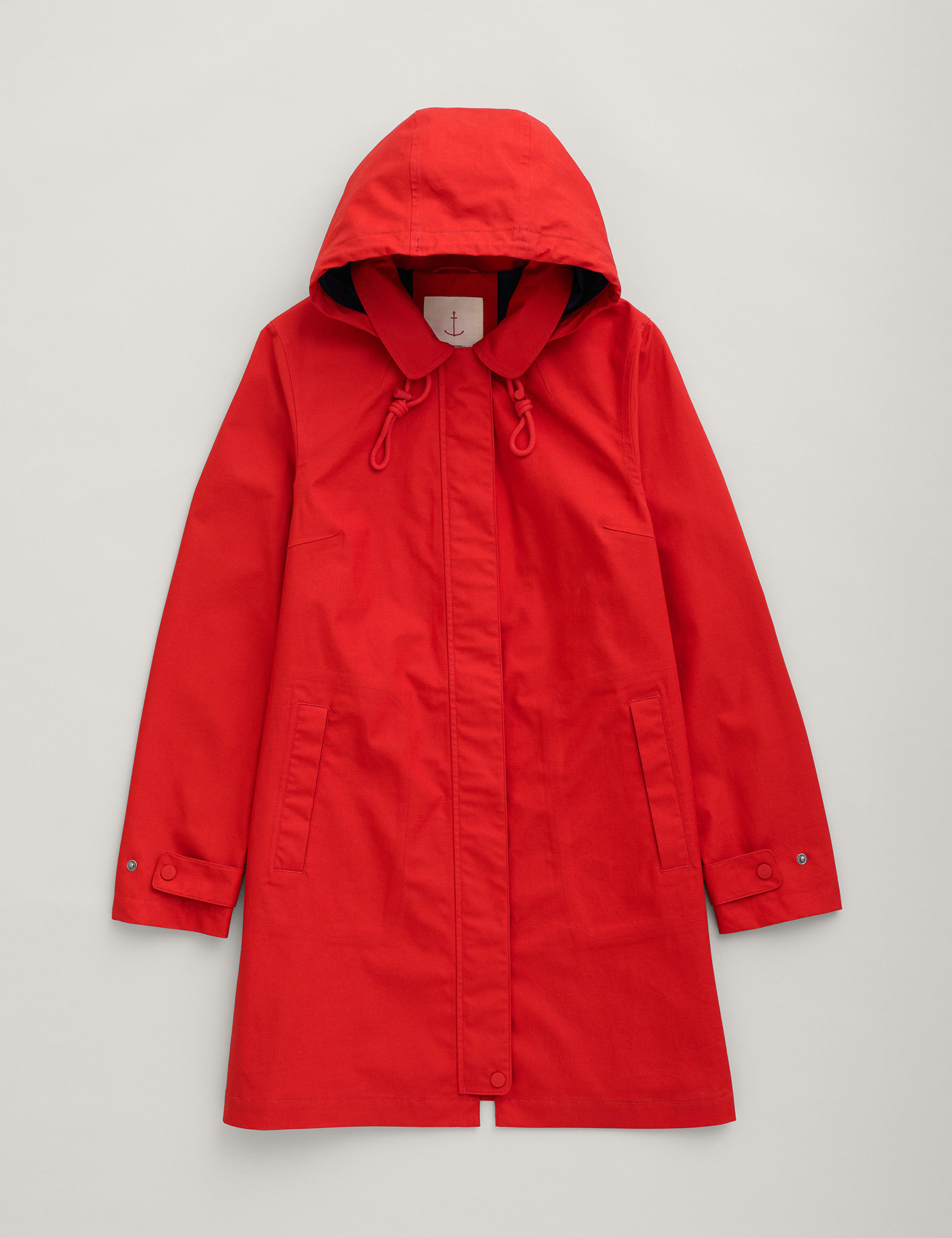 Waterproof Pure Cotton Hooded Longline Mac 2 of 9