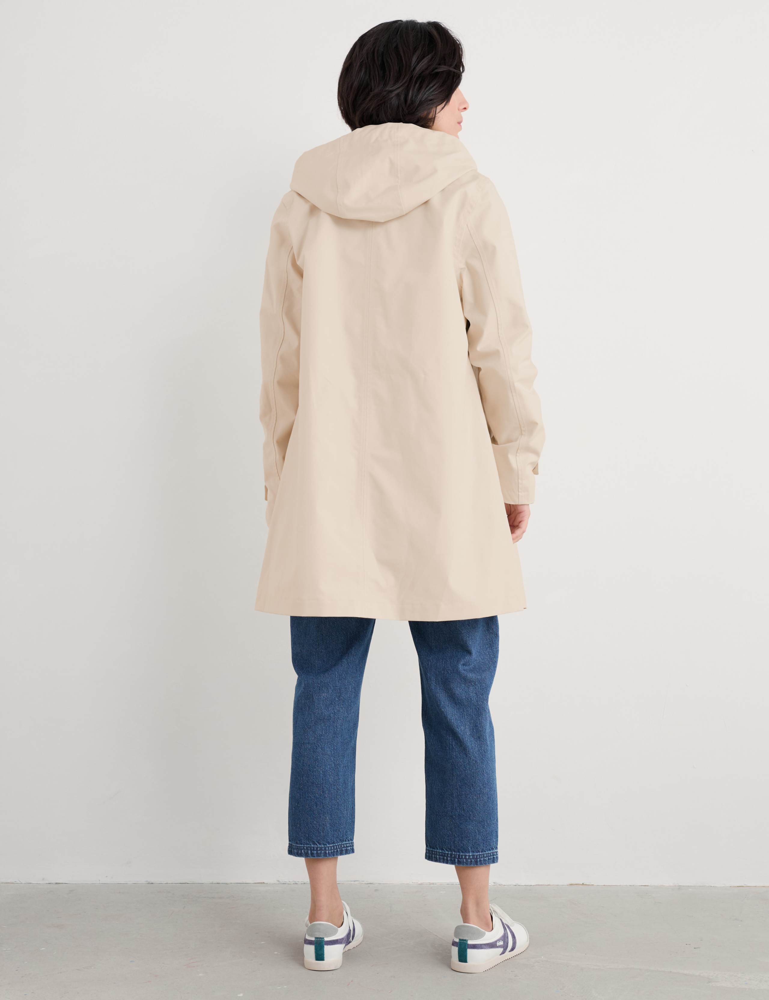 Waterproof Pure Cotton Hooded Longline Mac 4 of 4