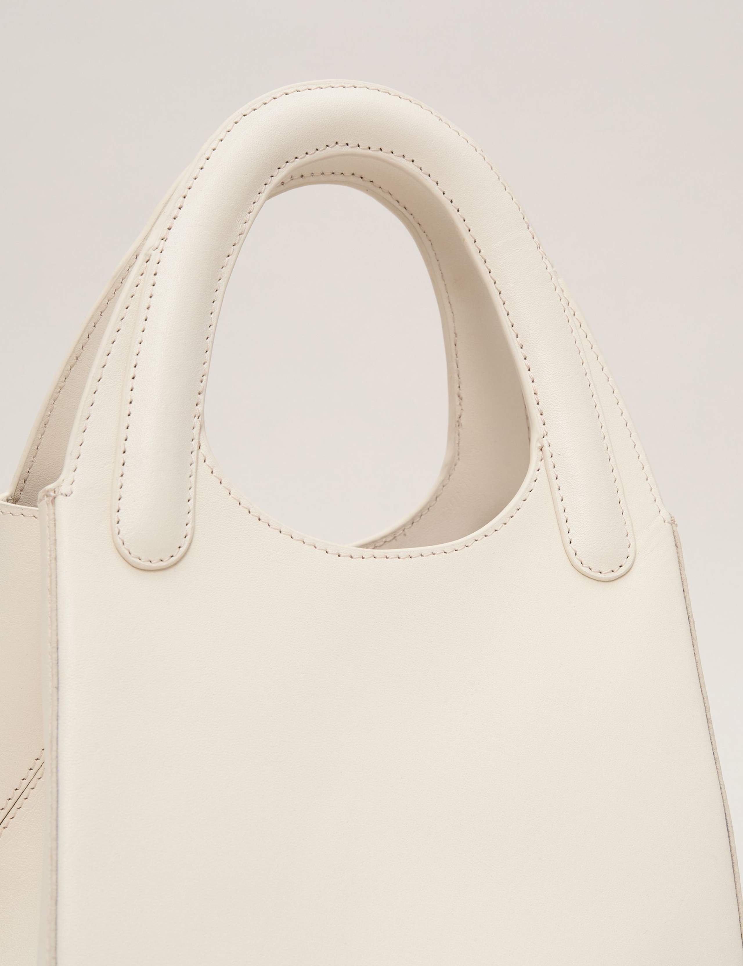Leather Structured Mini Tote Bag 7 of 7