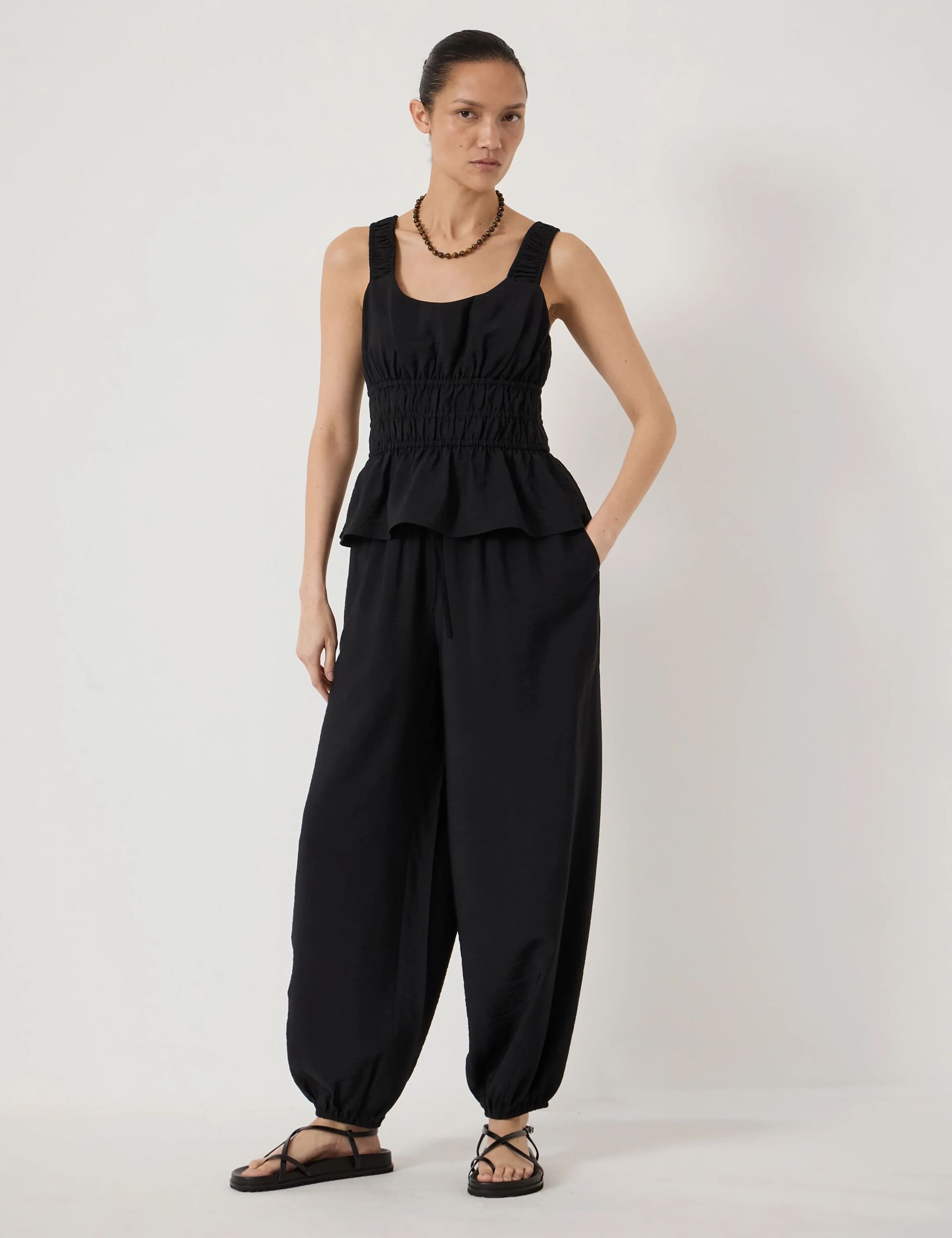 Gathered Straps Peplum Top 3 of 5