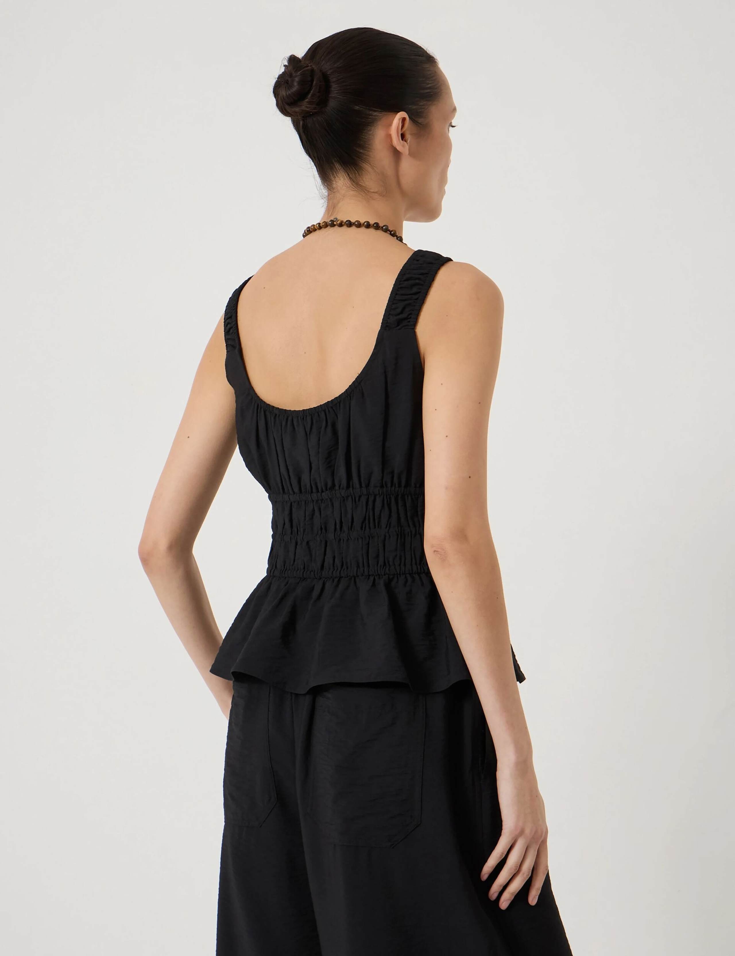 Gathered Straps Peplum Top 4 of 5