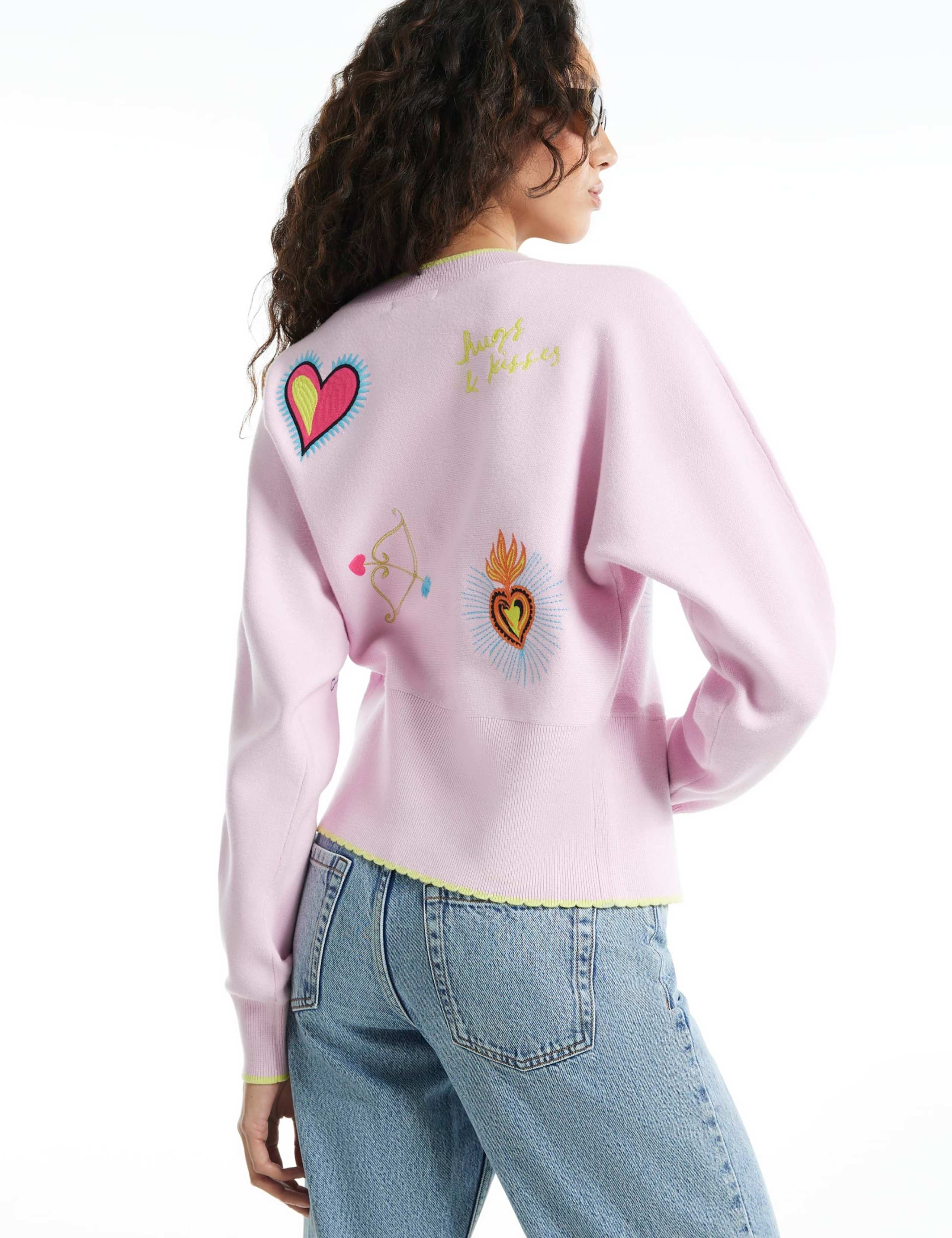 Pure Cotton Crew Neck Fitted Cardigan 2 of 4