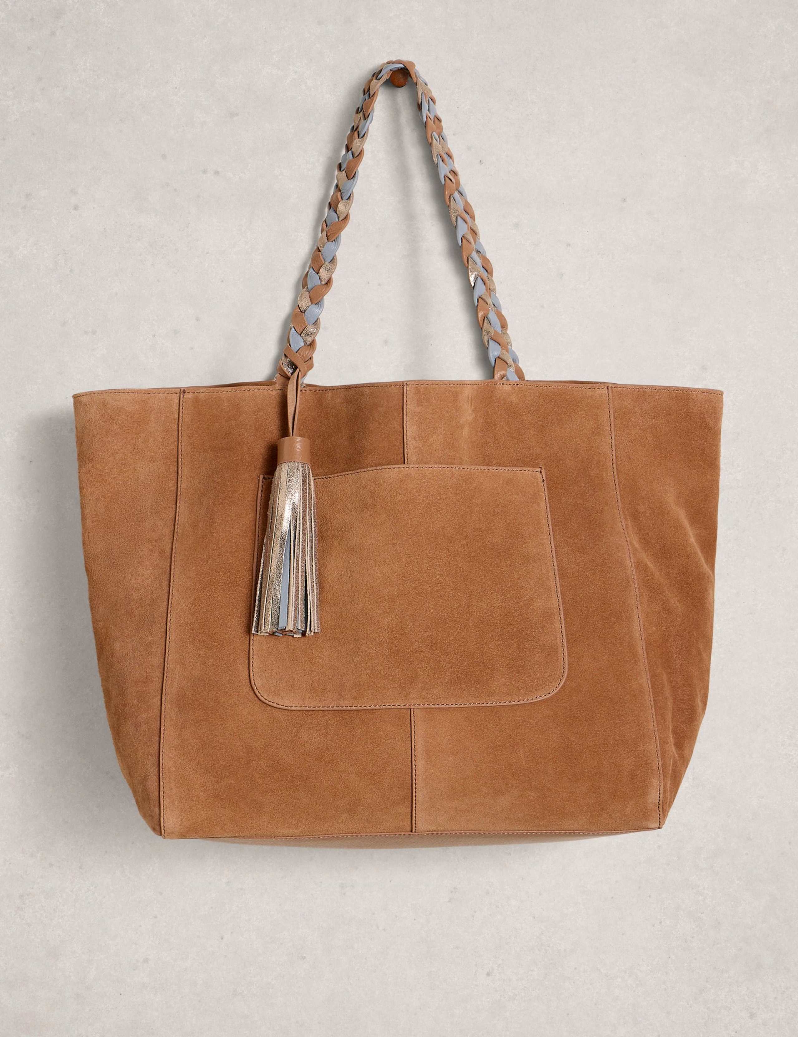 Leather Tassel Tote Bag 2 of 5