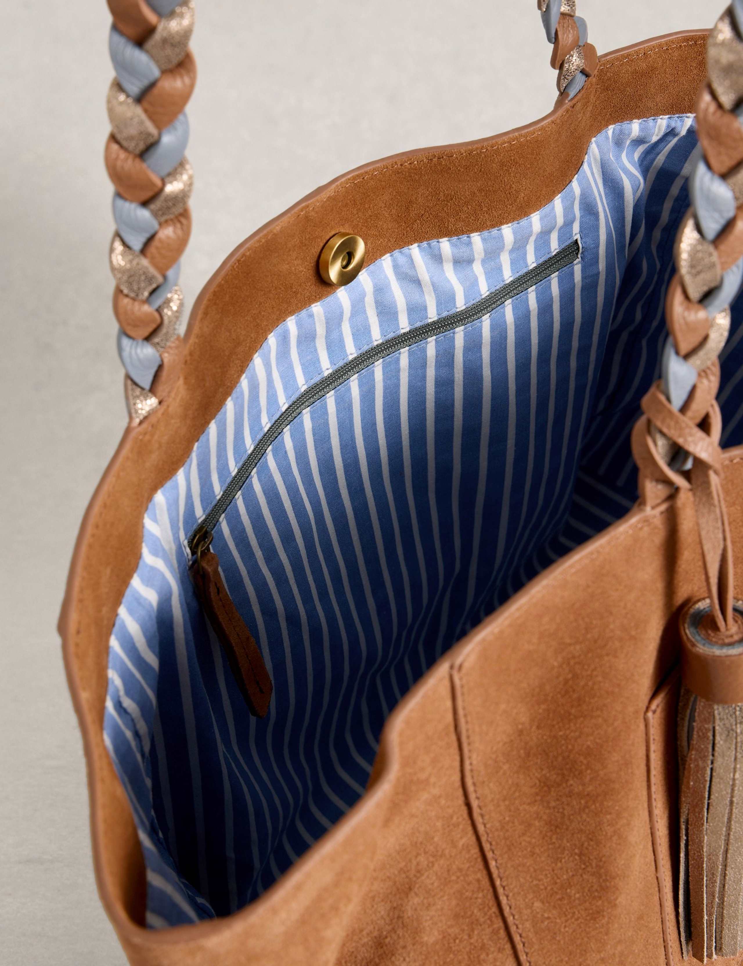 Leather Tassel Tote Bag 4 of 5