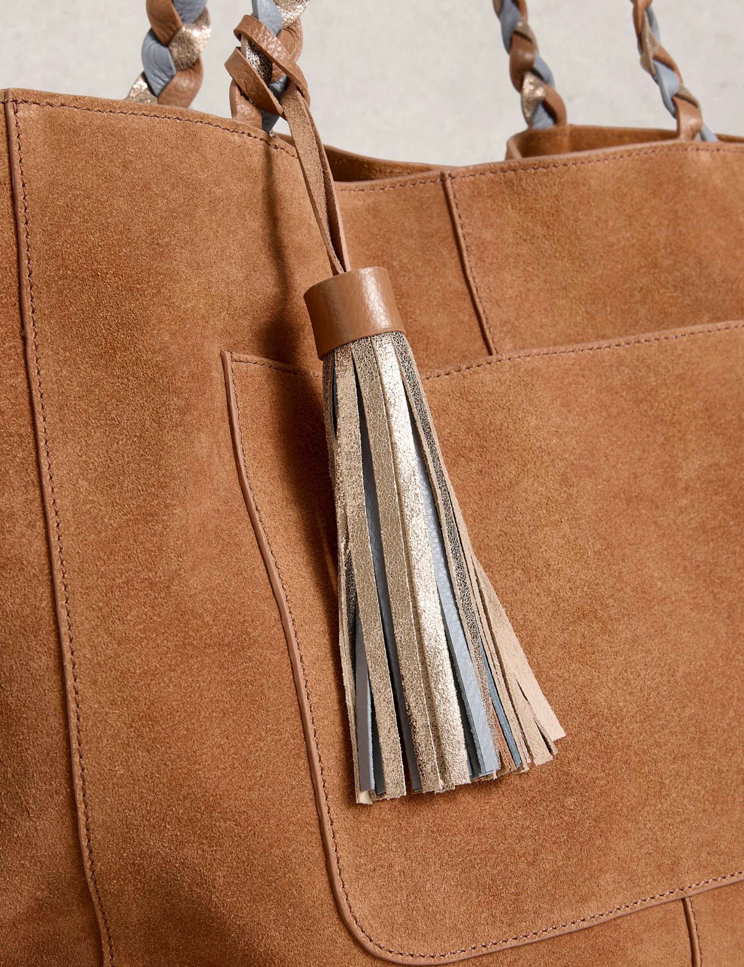 Leather Tassel Tote Bag 5 of 5