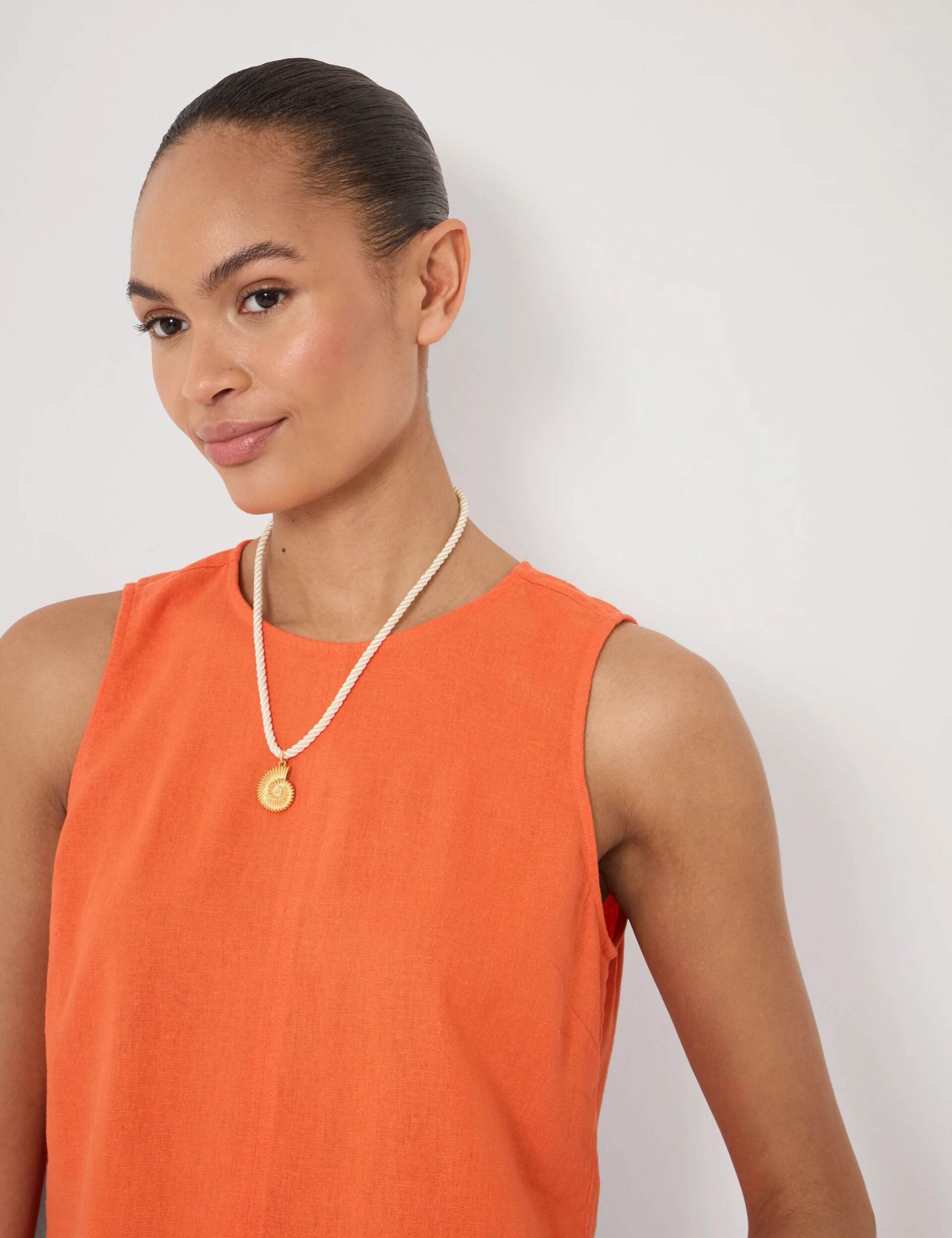 Linen Blend Shell Top 3 of 4