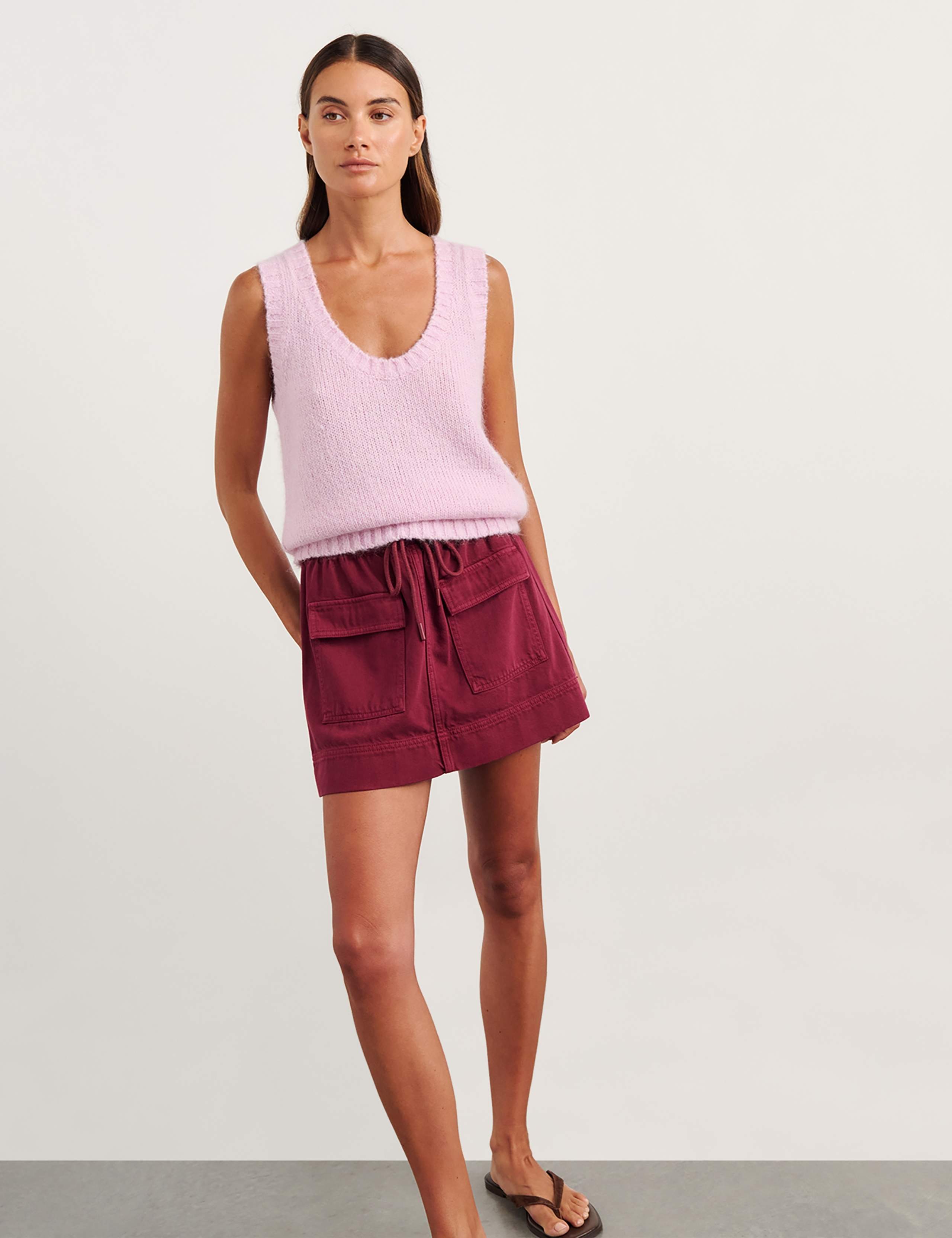 Scoop Neck Knitted Vest with Mohair 3 of 9
