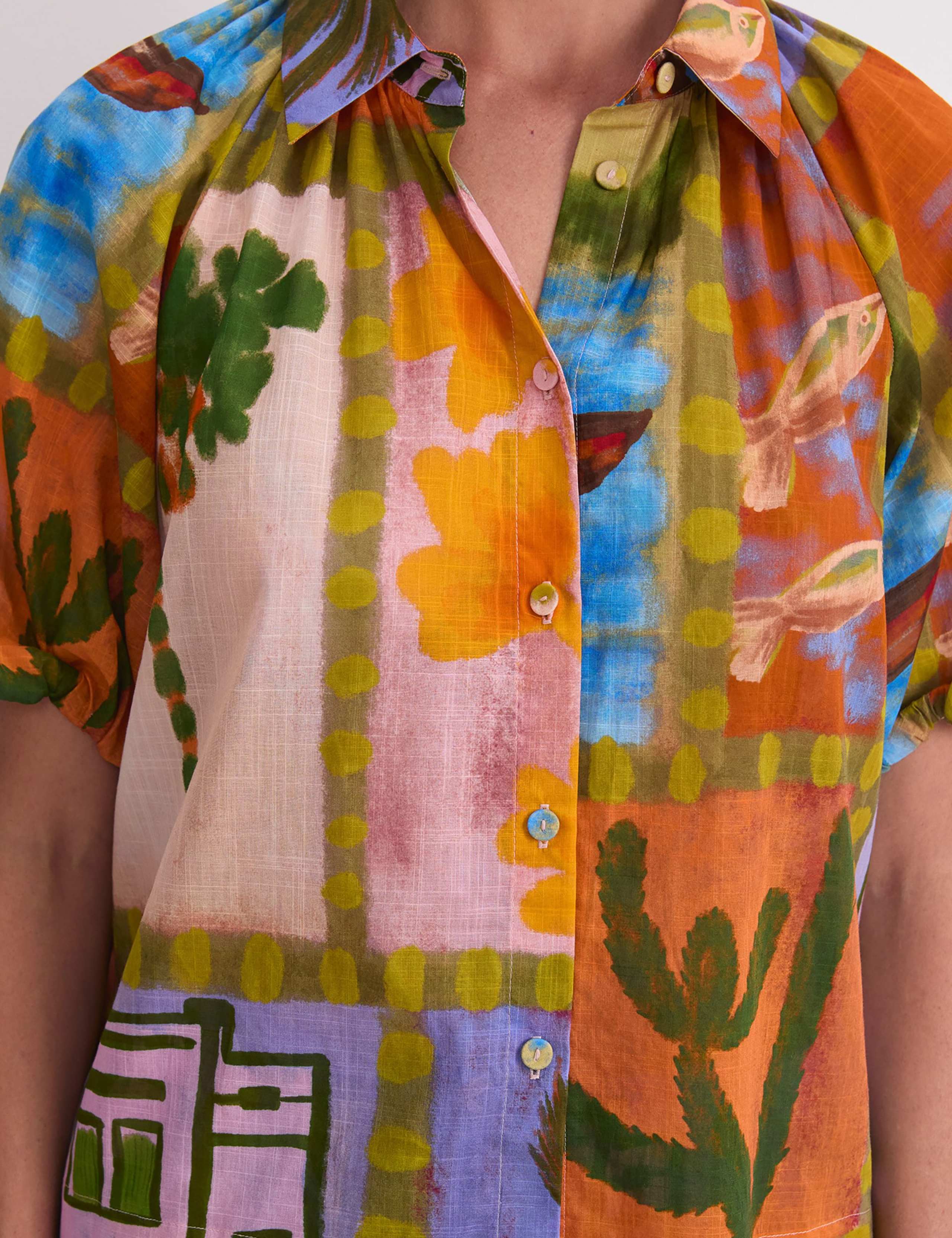 Pure Cotton Floral Shirt 3 of 7