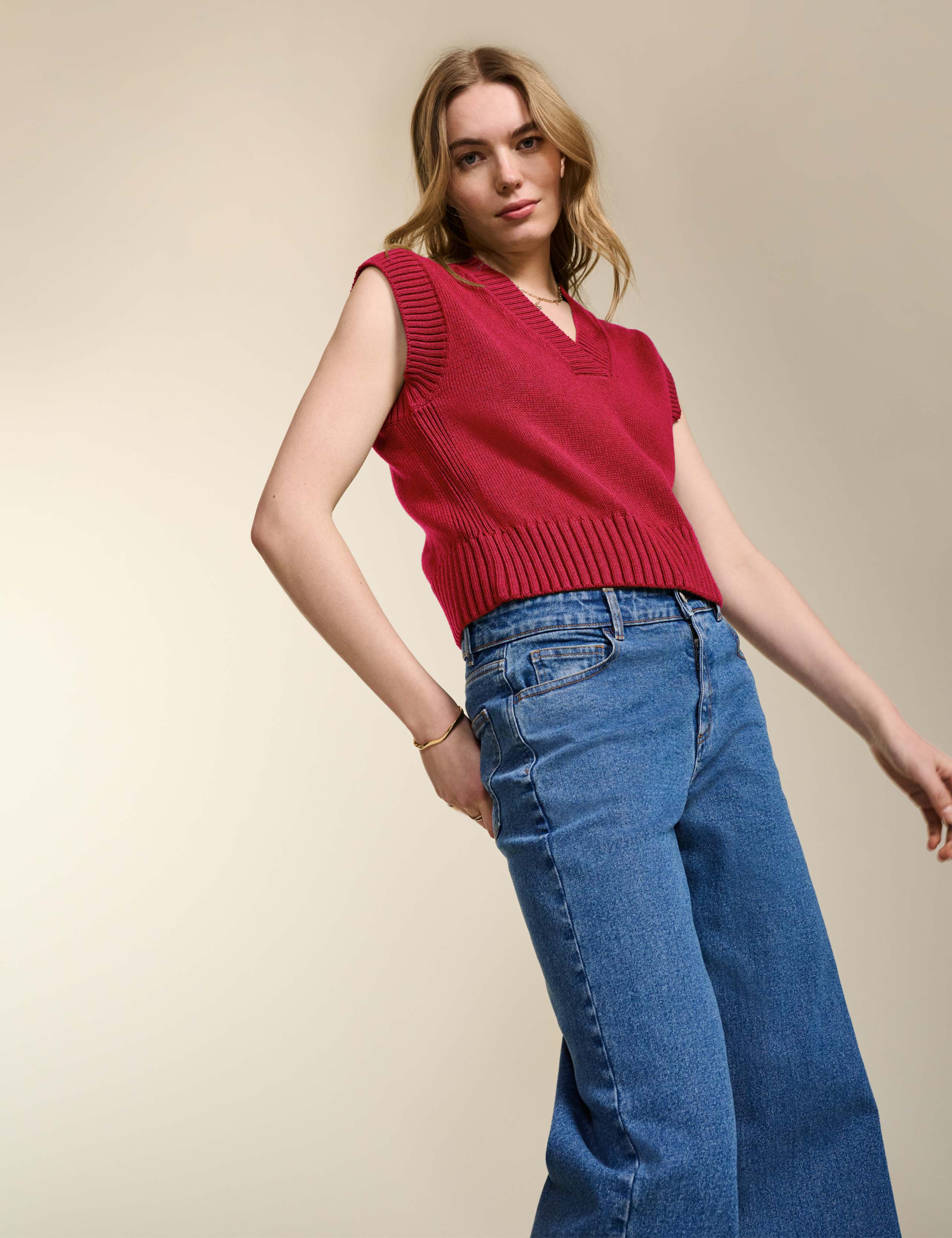 High Waisted Slouchy Wide Leg Jeans 4 of 8