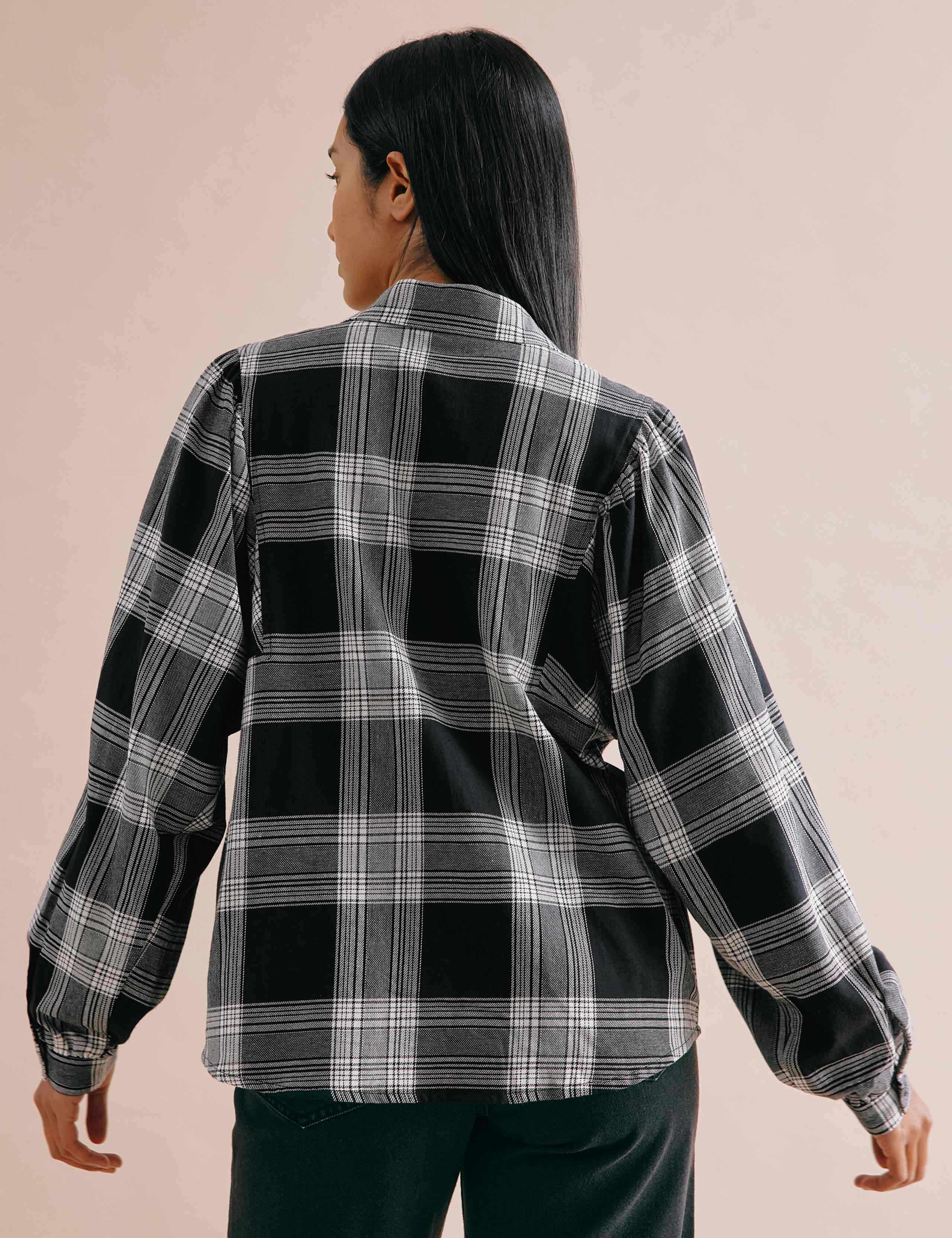 Pure Cotton Checked Collared Relaxed Shirt 4 of 5