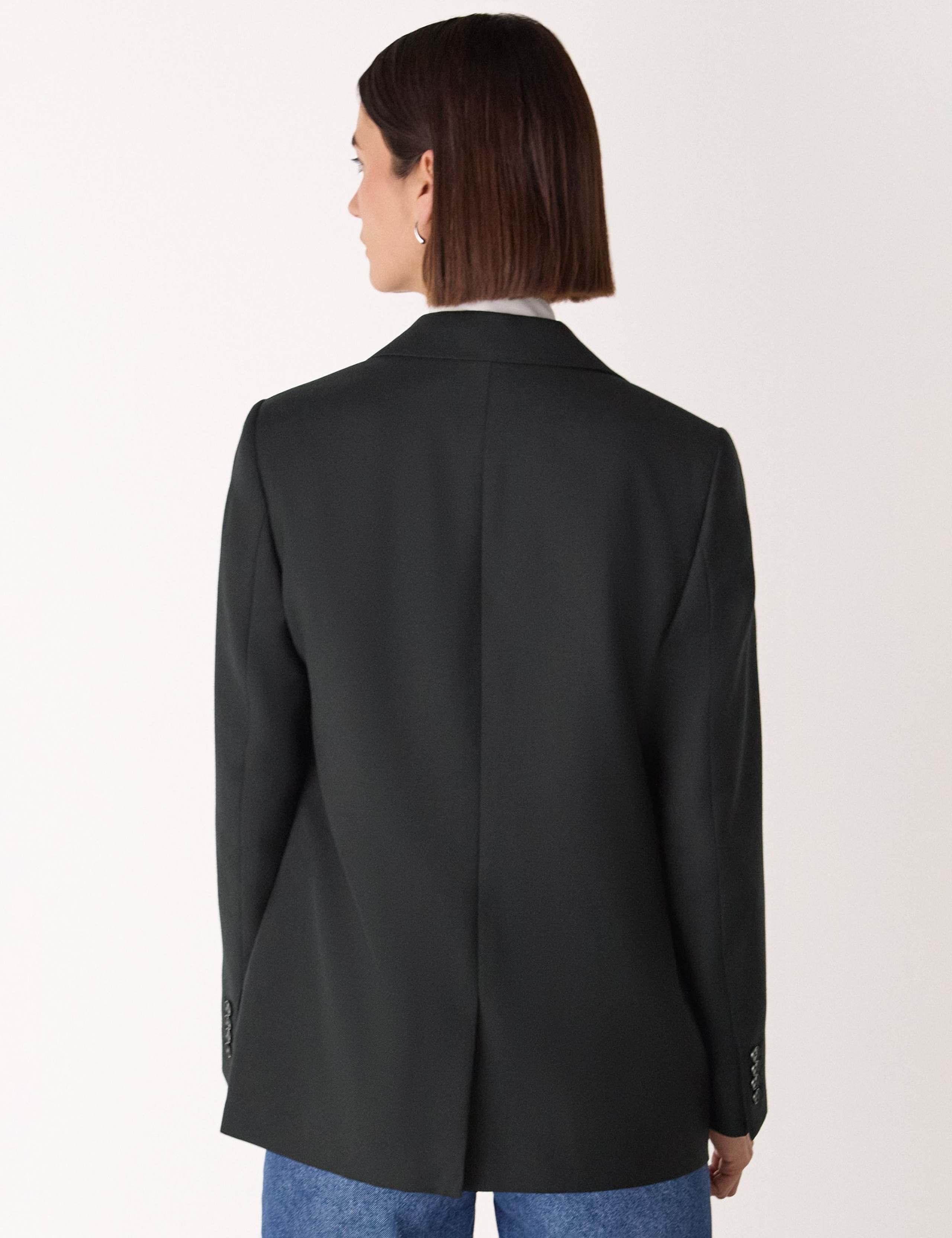 Wool Blend Single Breasted Blazer 3 of 4