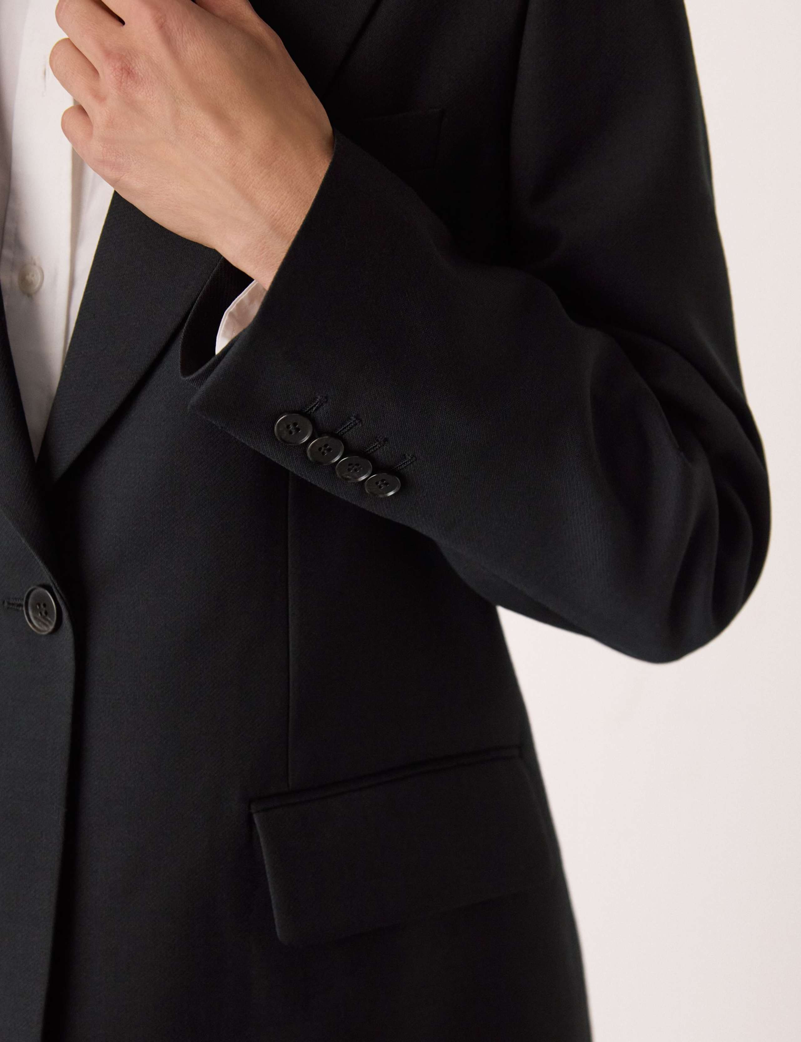 Wool Blend Single Breasted Blazer 4 of 4