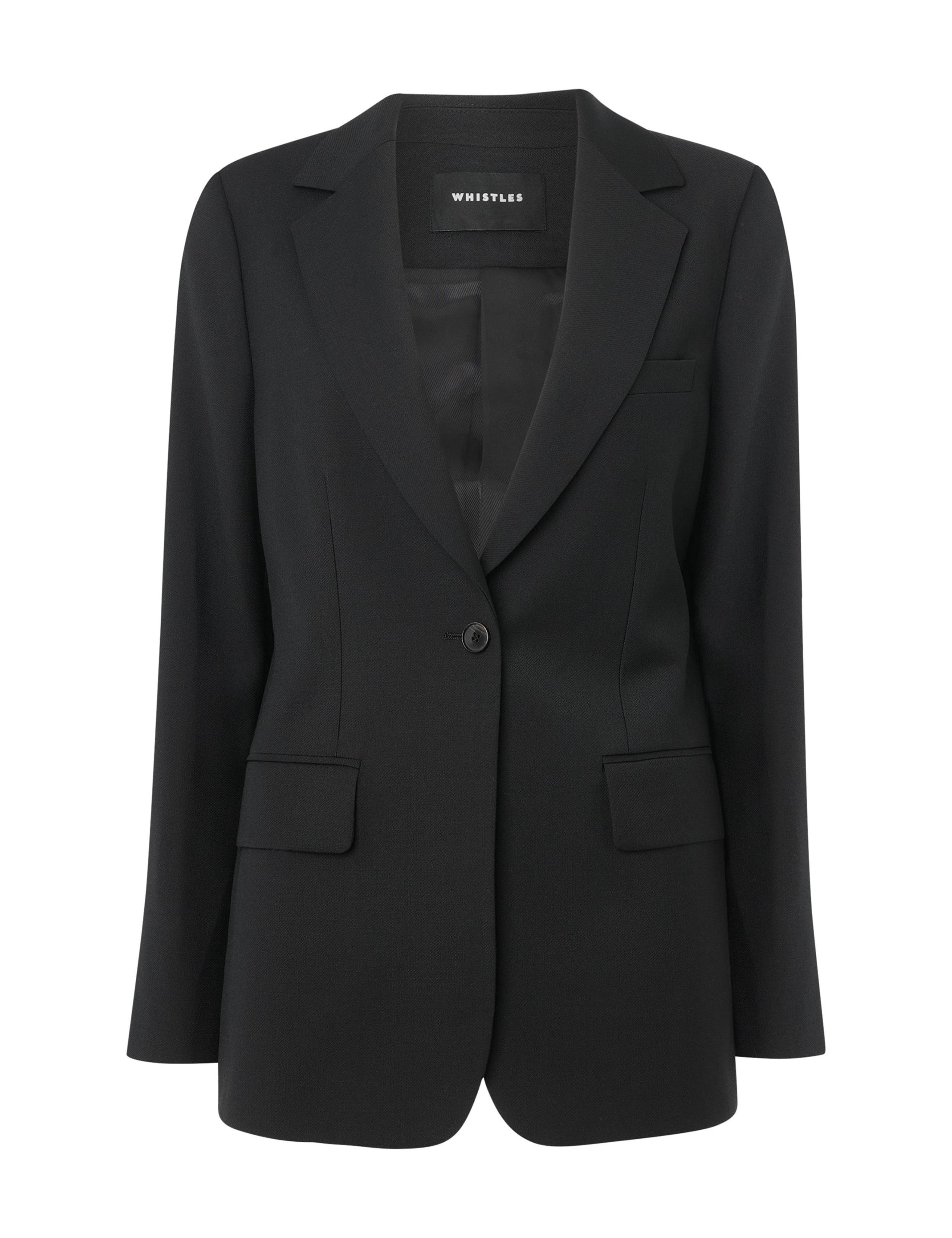Wool Blend Single Breasted Blazer 2 of 4
