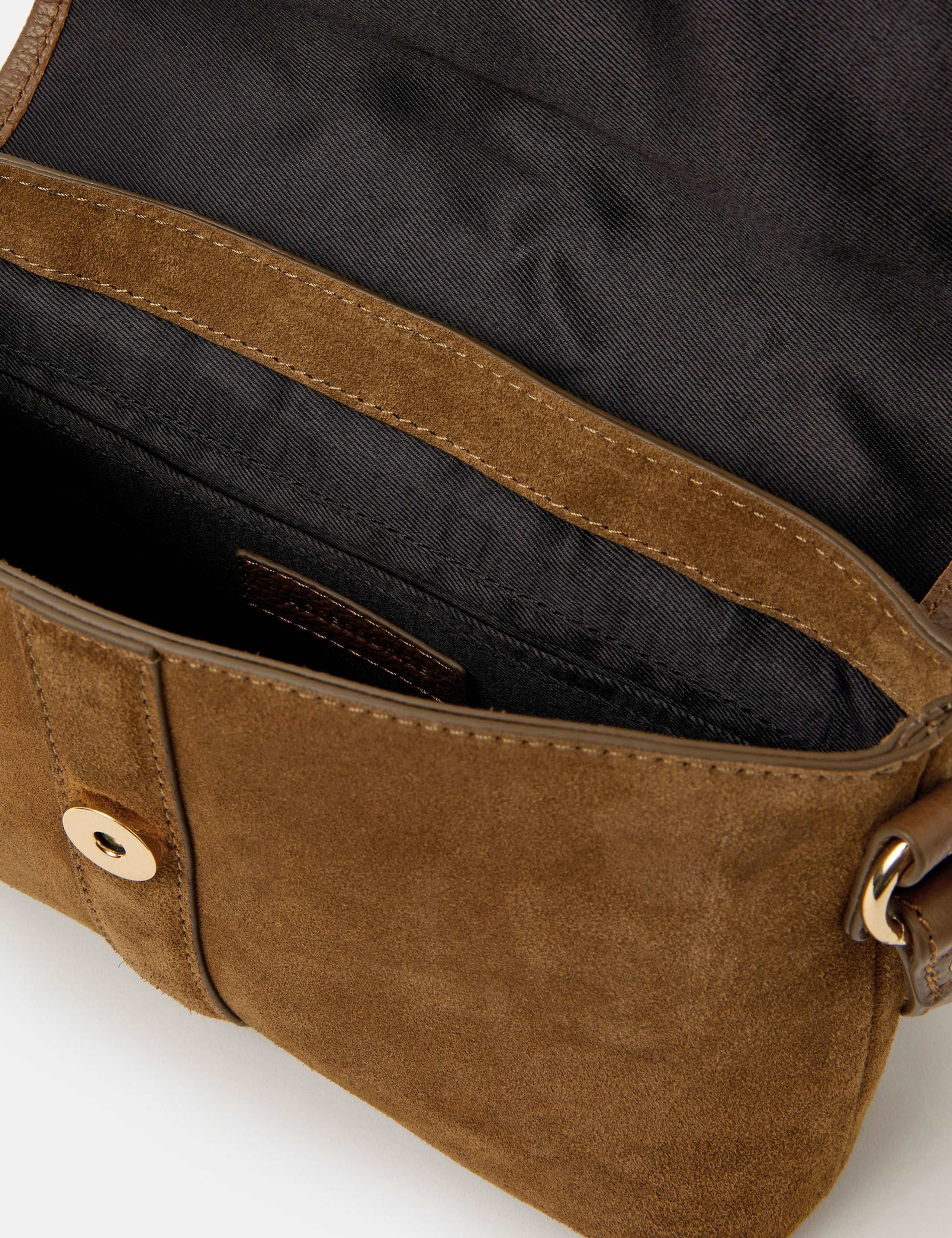 Suede Eyelet Detail Cross Body Bag 4 of 4