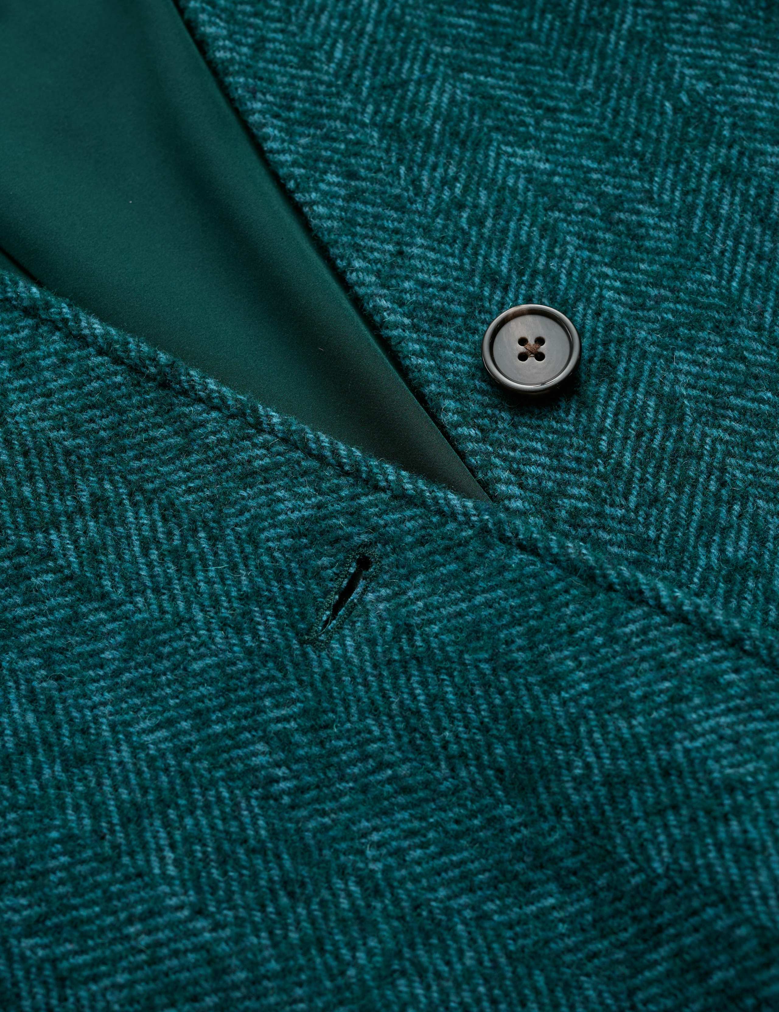 Wool Blend Textured Funnel Neck Longline Coat 4 of 5