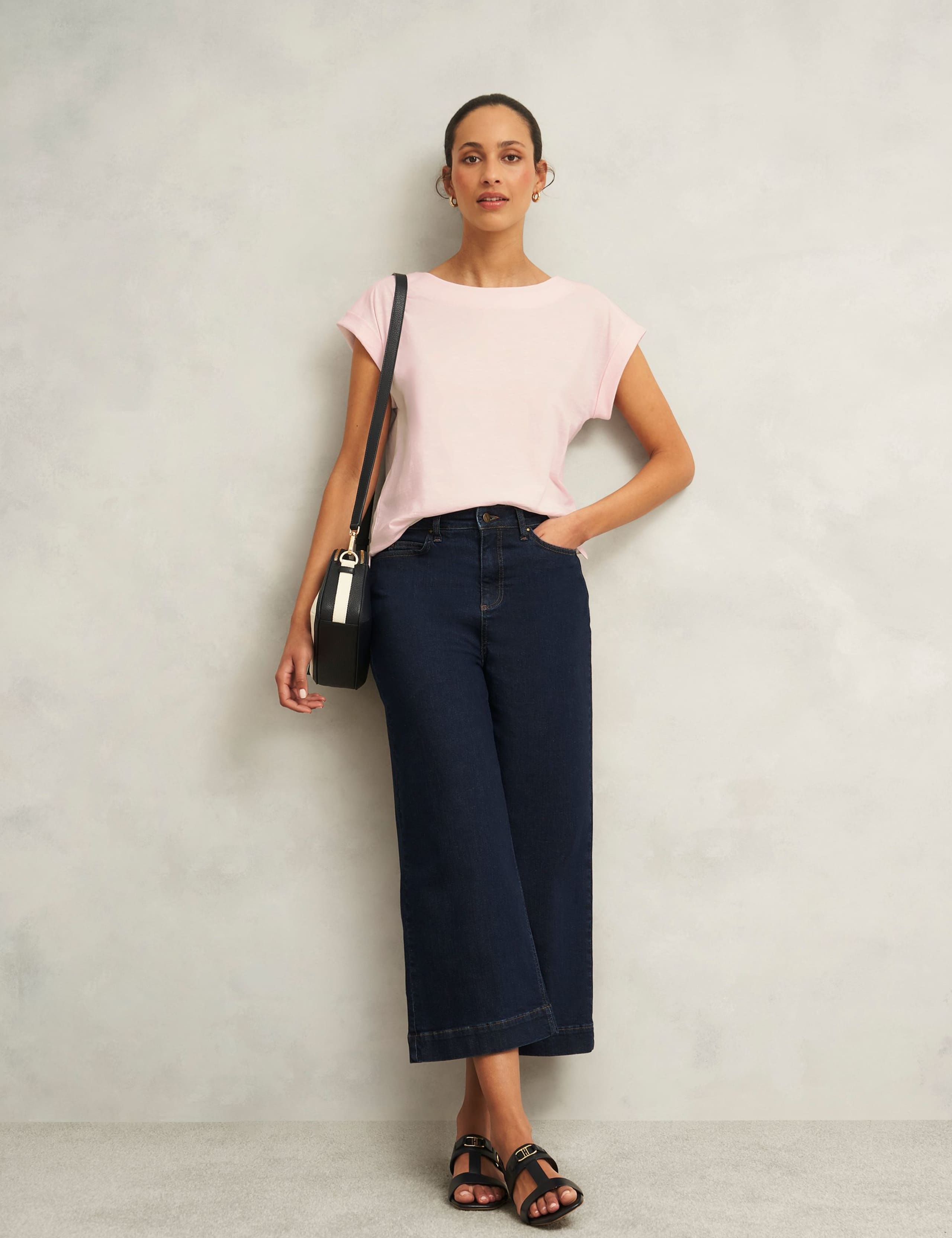 Pure Cotton Slash Neck T-Shirt 3 of 6