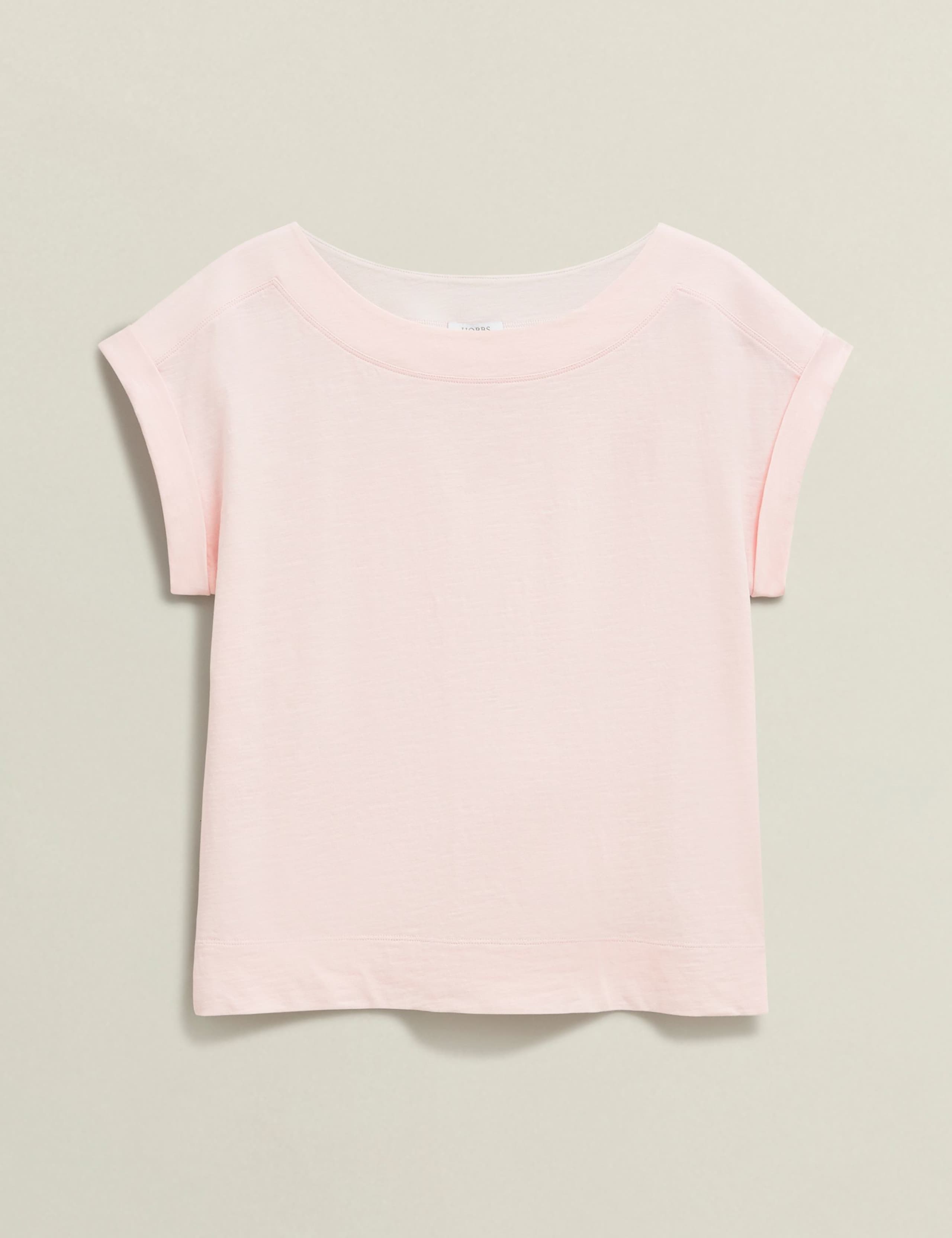 Pure Cotton Slash Neck T-Shirt 2 of 6
