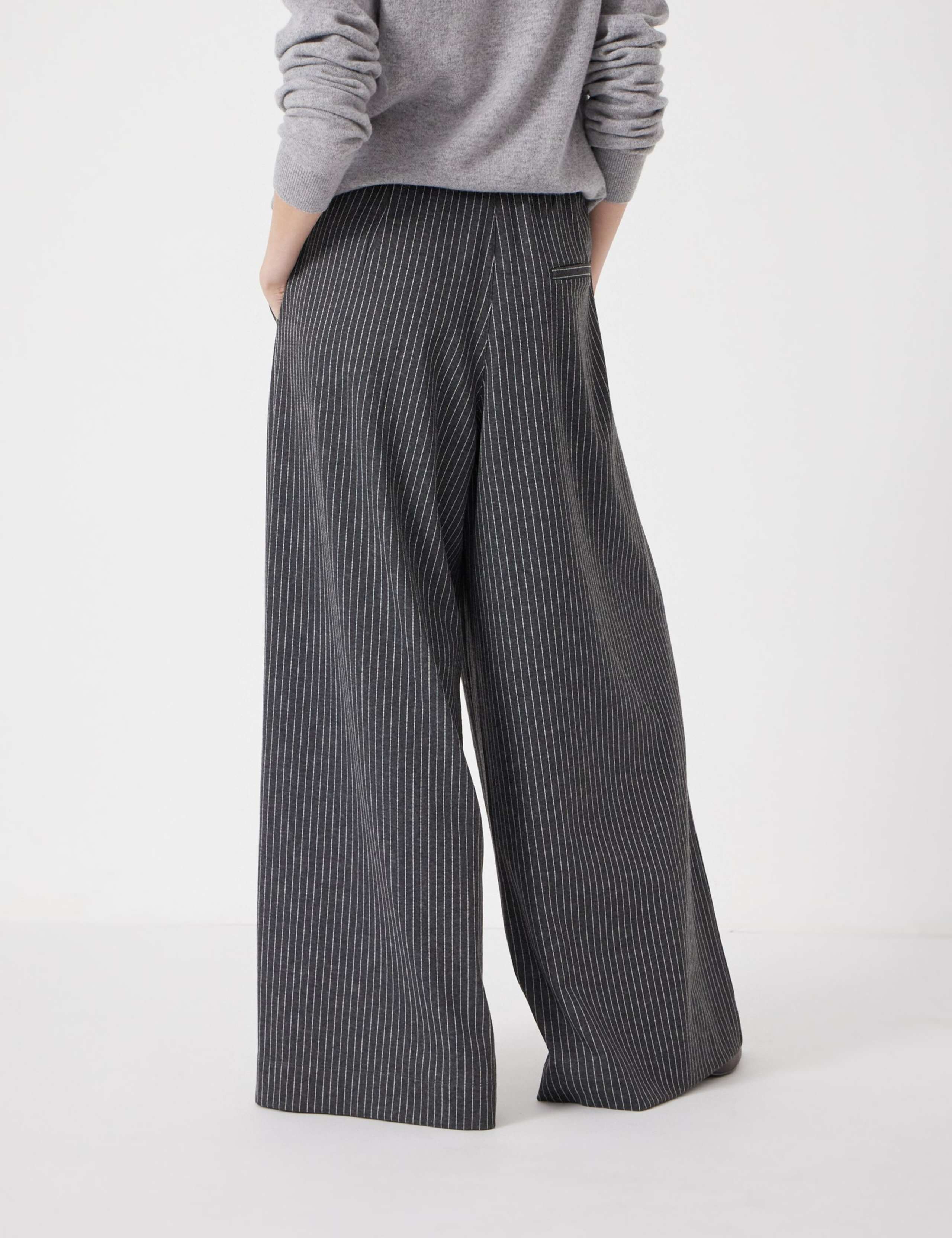 Striped Drawstring Wide Leg Trousers 4 of 5