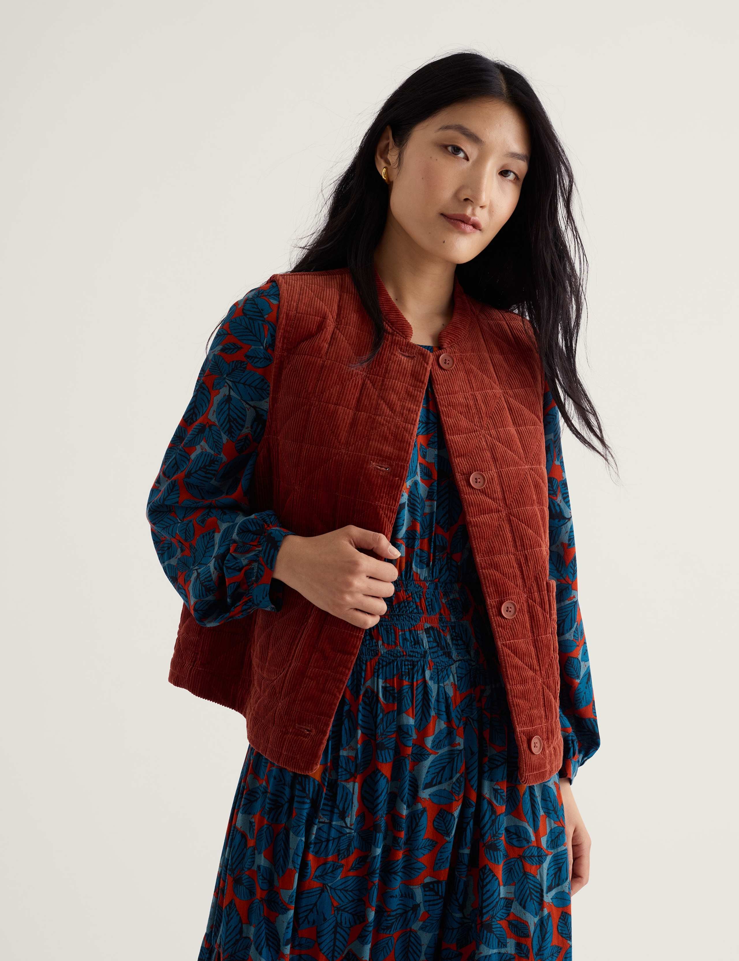 Denim Quilted Relaxed Gilet 4 of 5