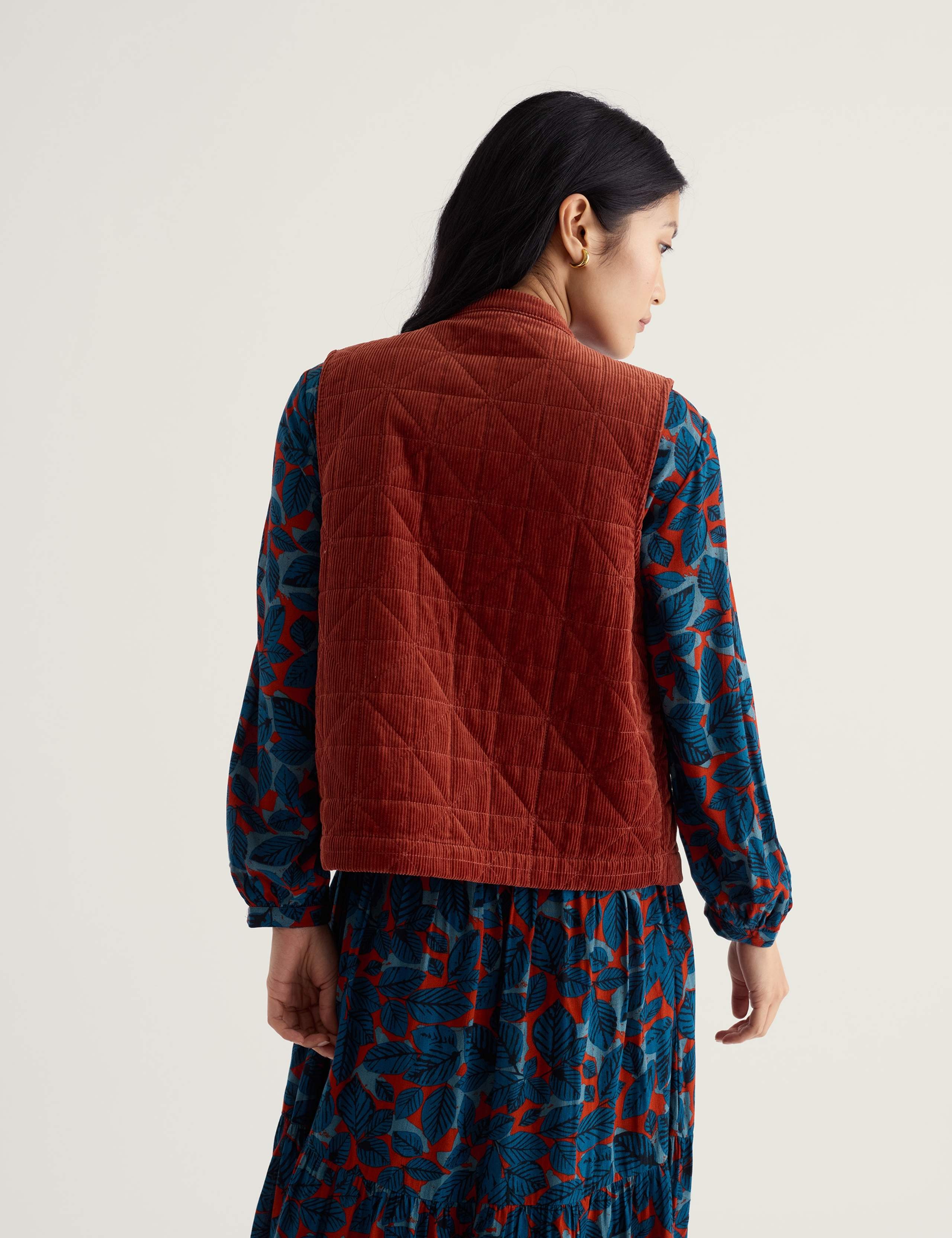 Denim Quilted Relaxed Gilet 5 of 5