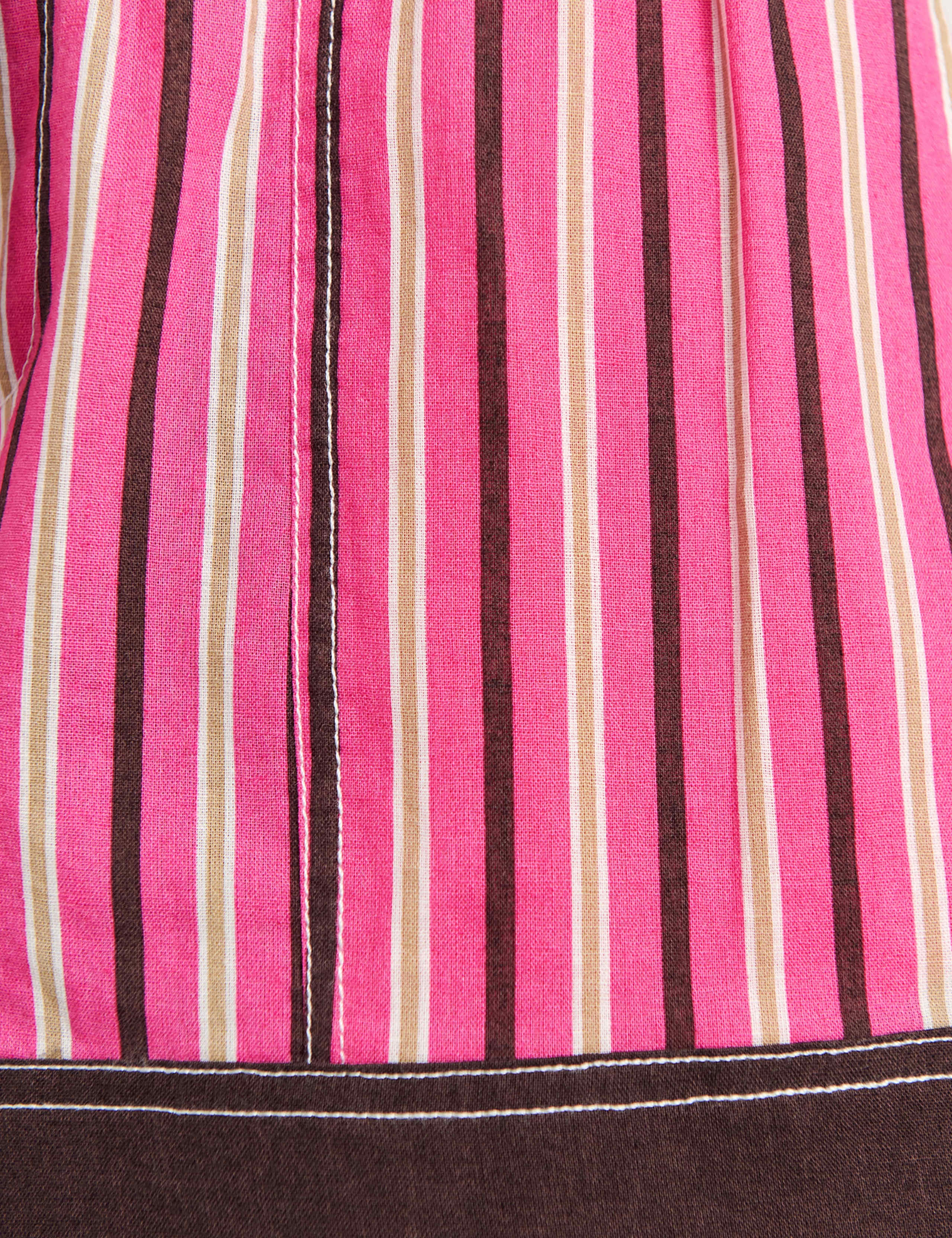 Linen Rich Striped High Waisted Shorts 6 of 6