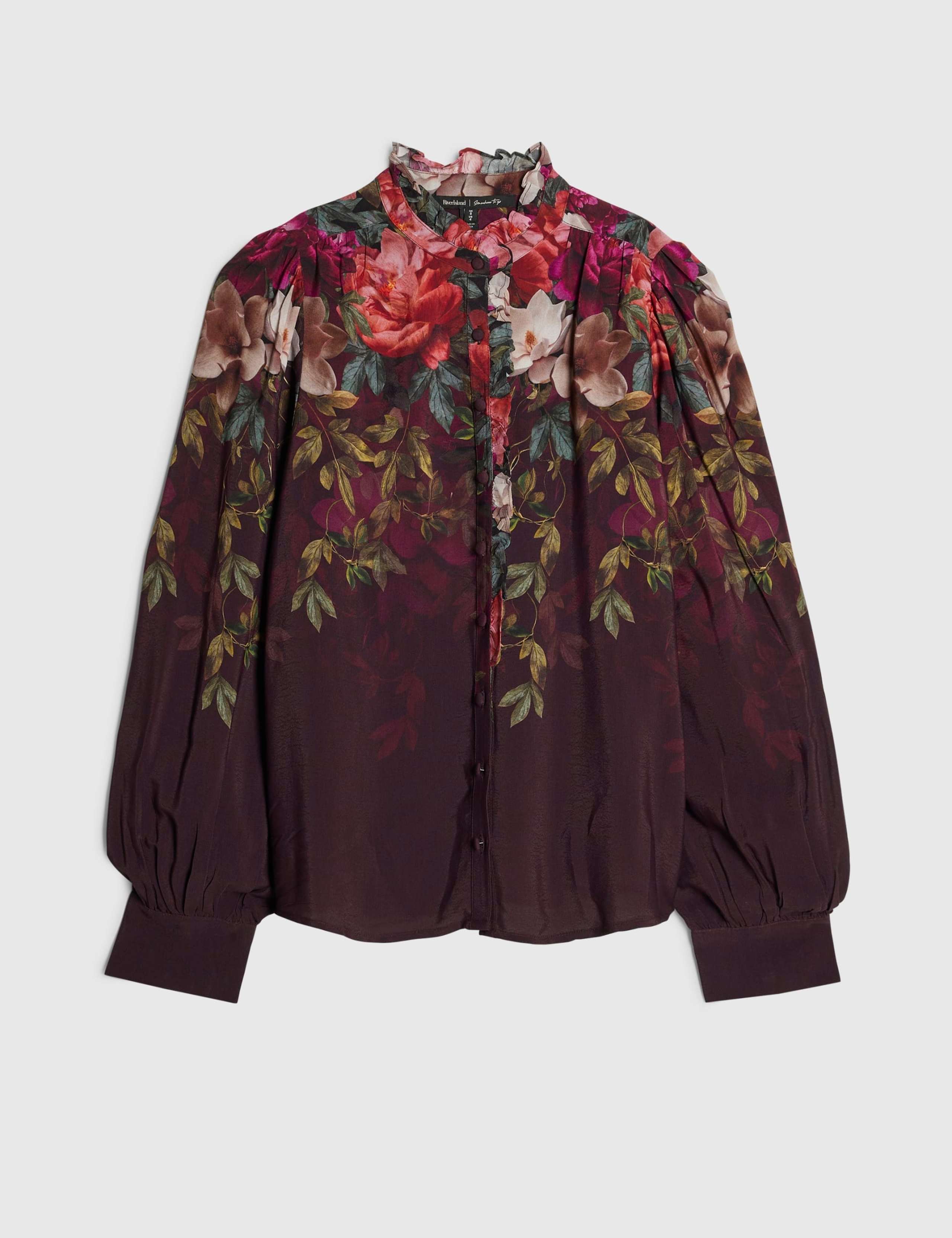 Floral High Neck Blouse 2 of 6