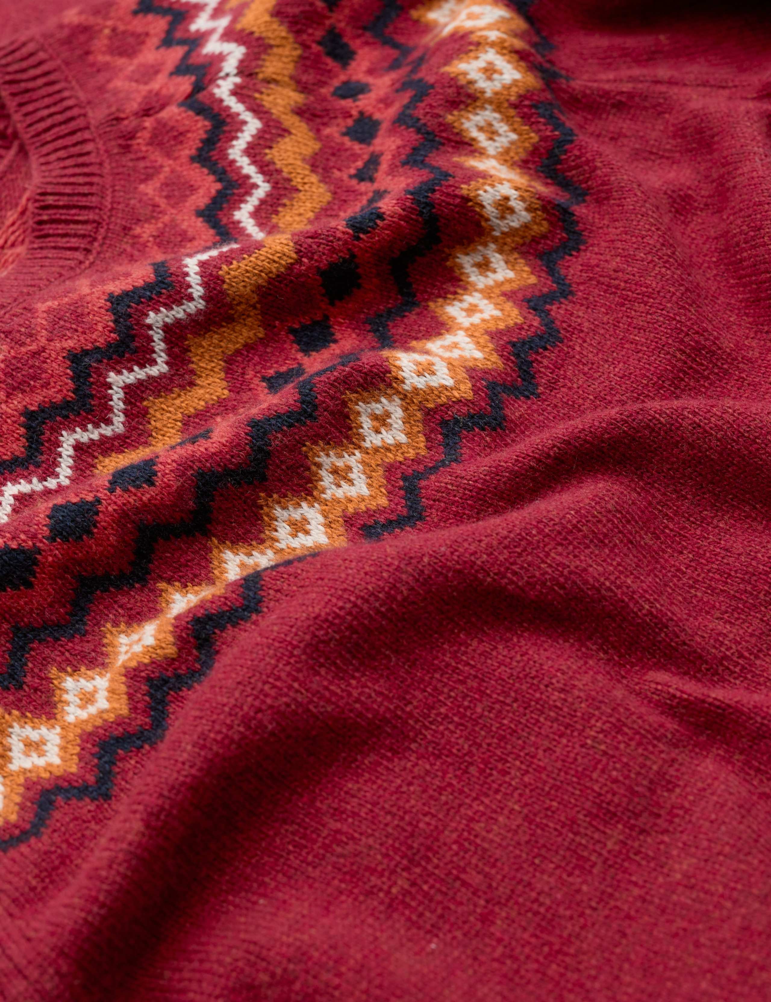 Fair Isle Crew Neck Jumper Dress with Merino Wool 5 of 5