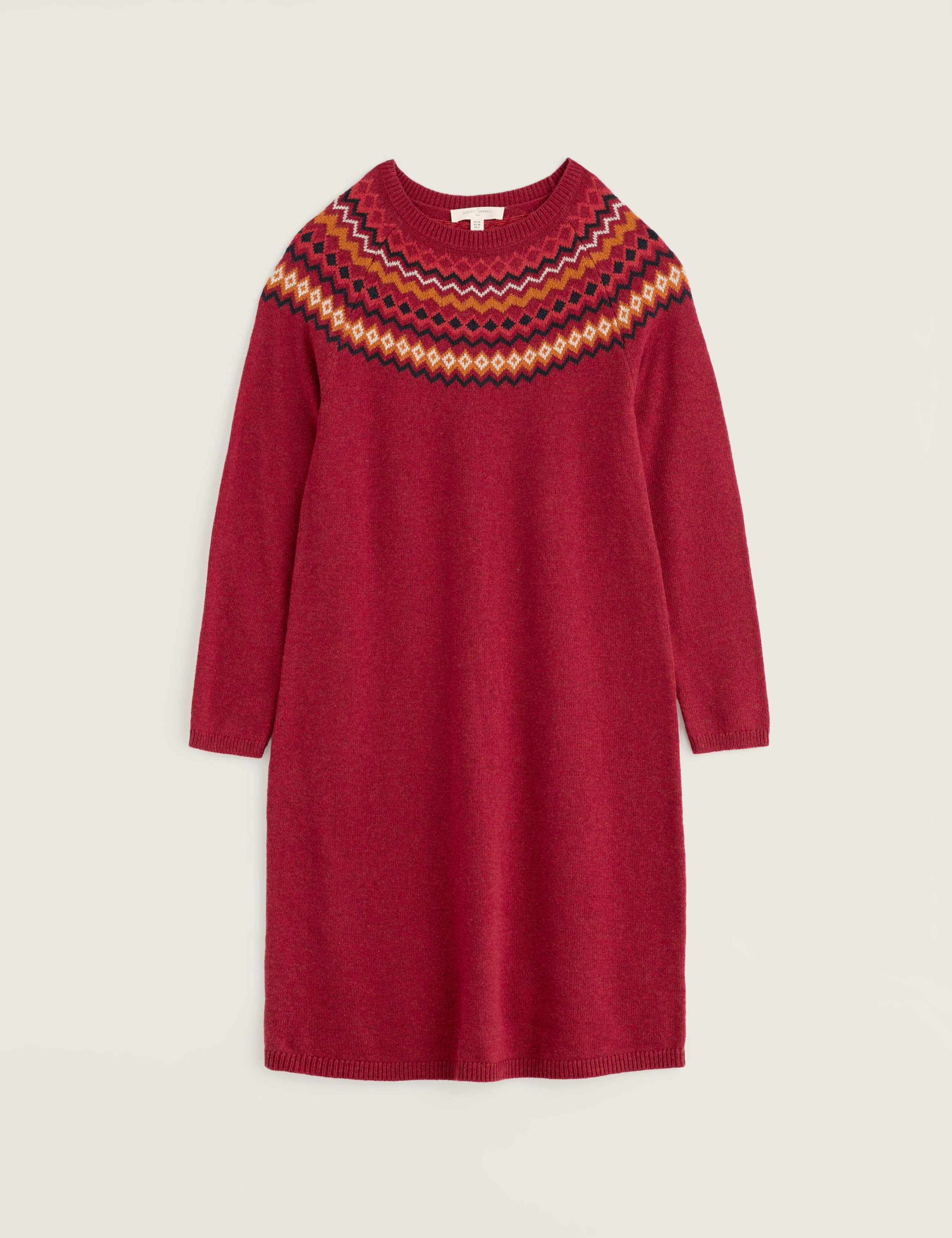 Fair Isle Crew Neck Jumper Dress with Merino Wool 2 of 5