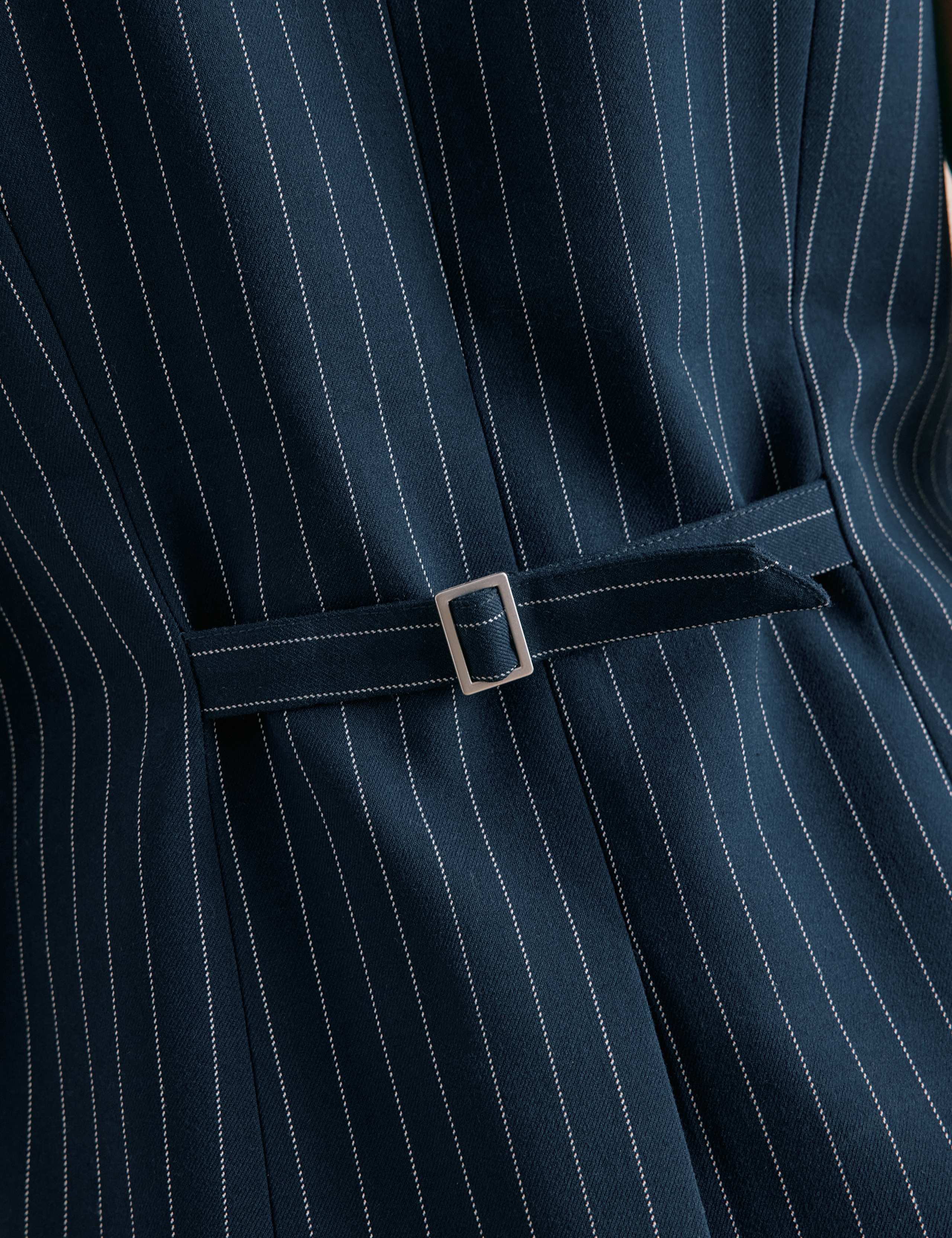Pinstripe Collarless Waistcoat 8 of 8