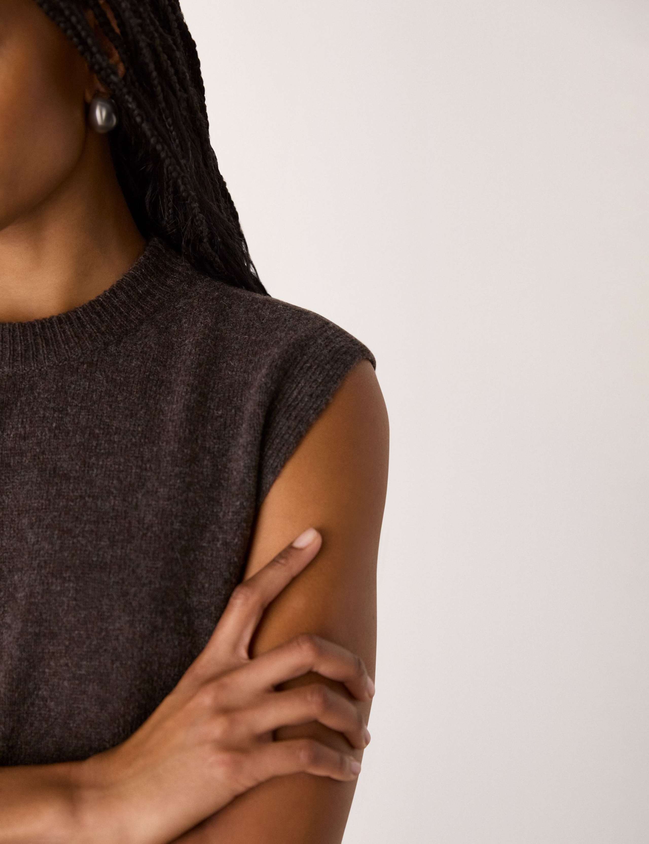 Pure Wool Textured Knitted Vest 4 of 4