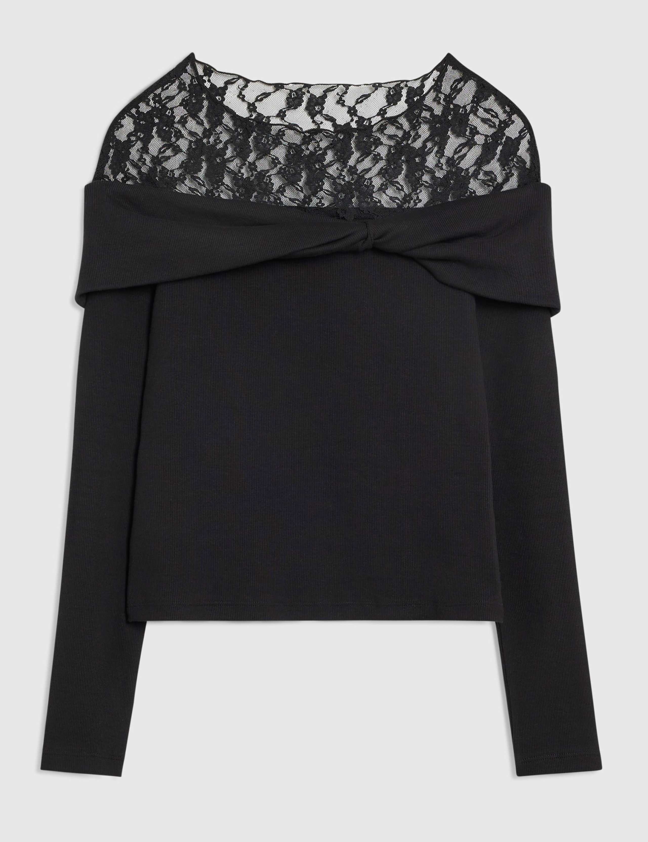 Pure Cotton Crew Neck Fitted Top 2 of 3