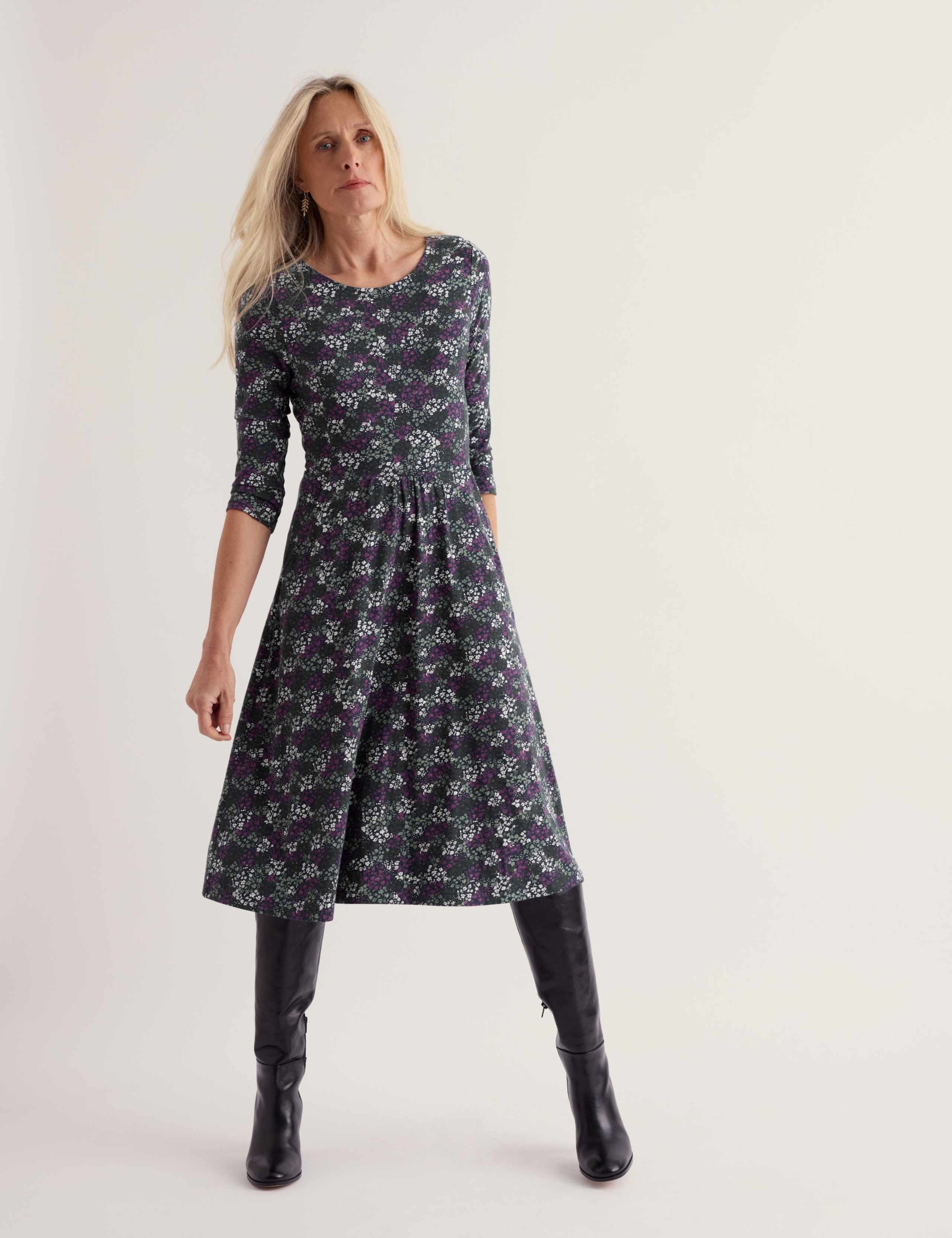 Cotton Rich Floral Midaxi Dress 1 of 4