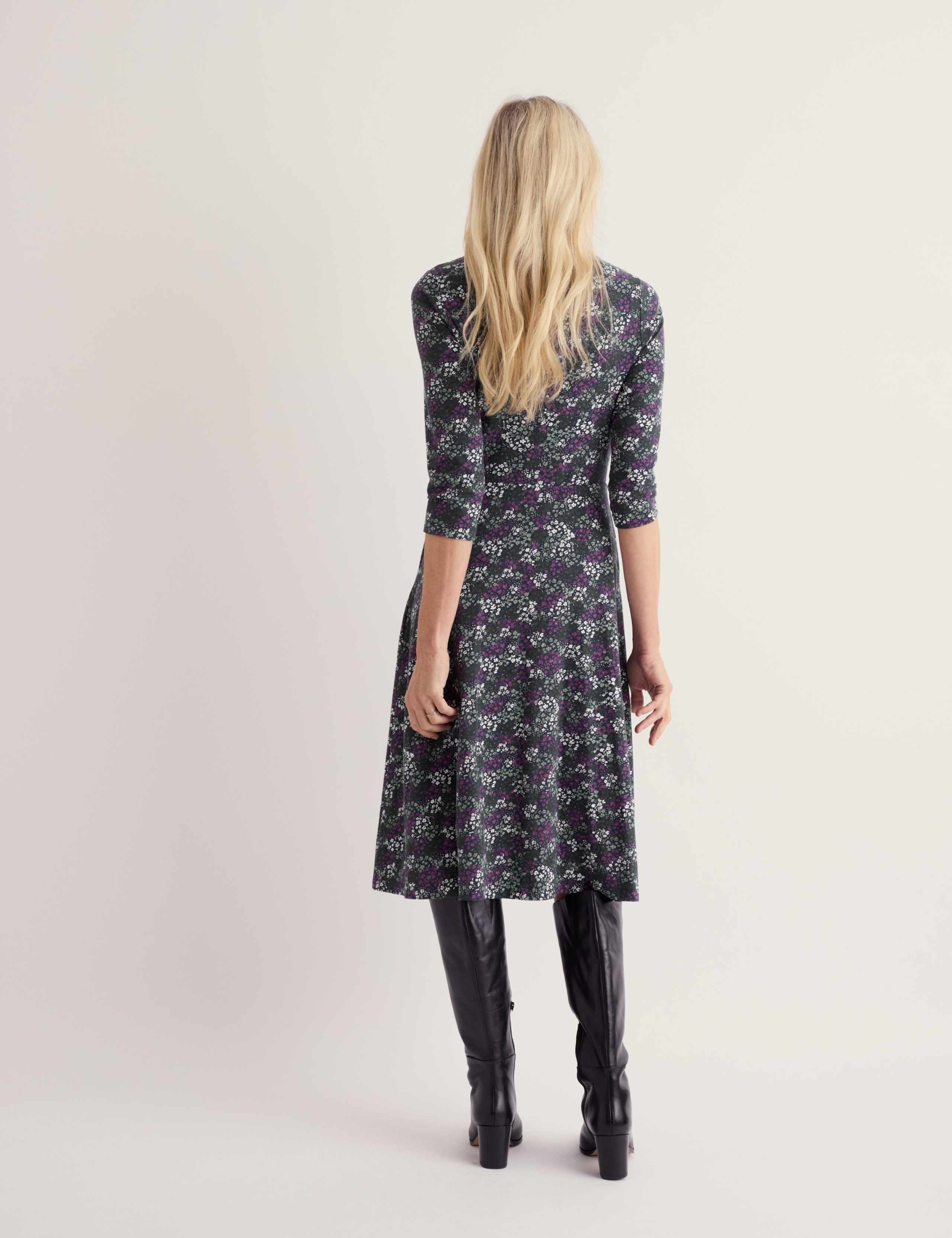 Cotton Rich Floral Midaxi Dress 3 of 4