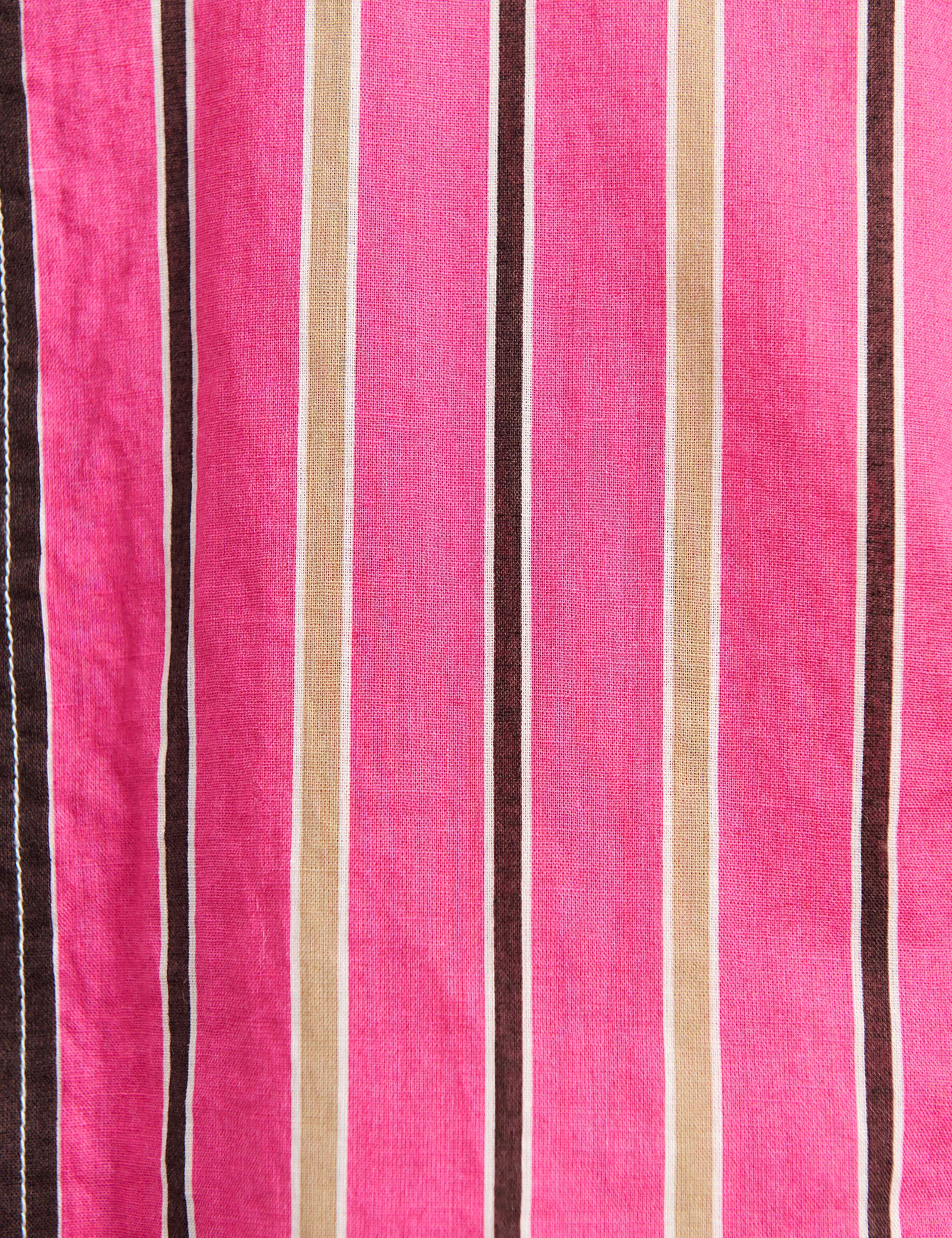 Linen Rich Striped Oversized Shirt 8 of 8