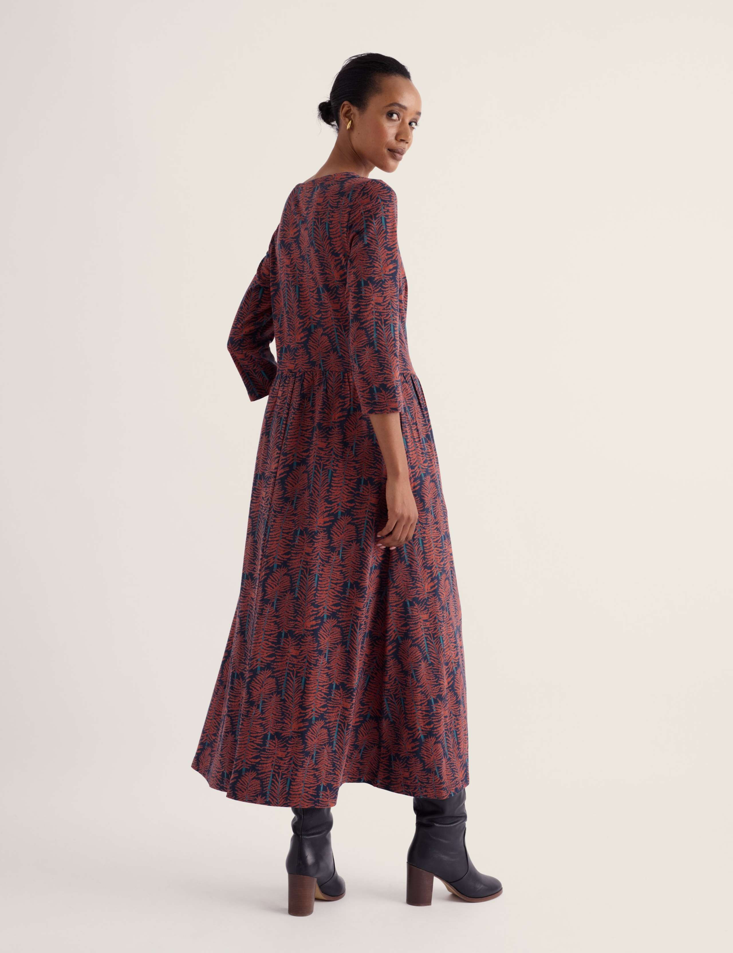 Cotton Rich Floral Maxi Waisted Dress 4 of 5