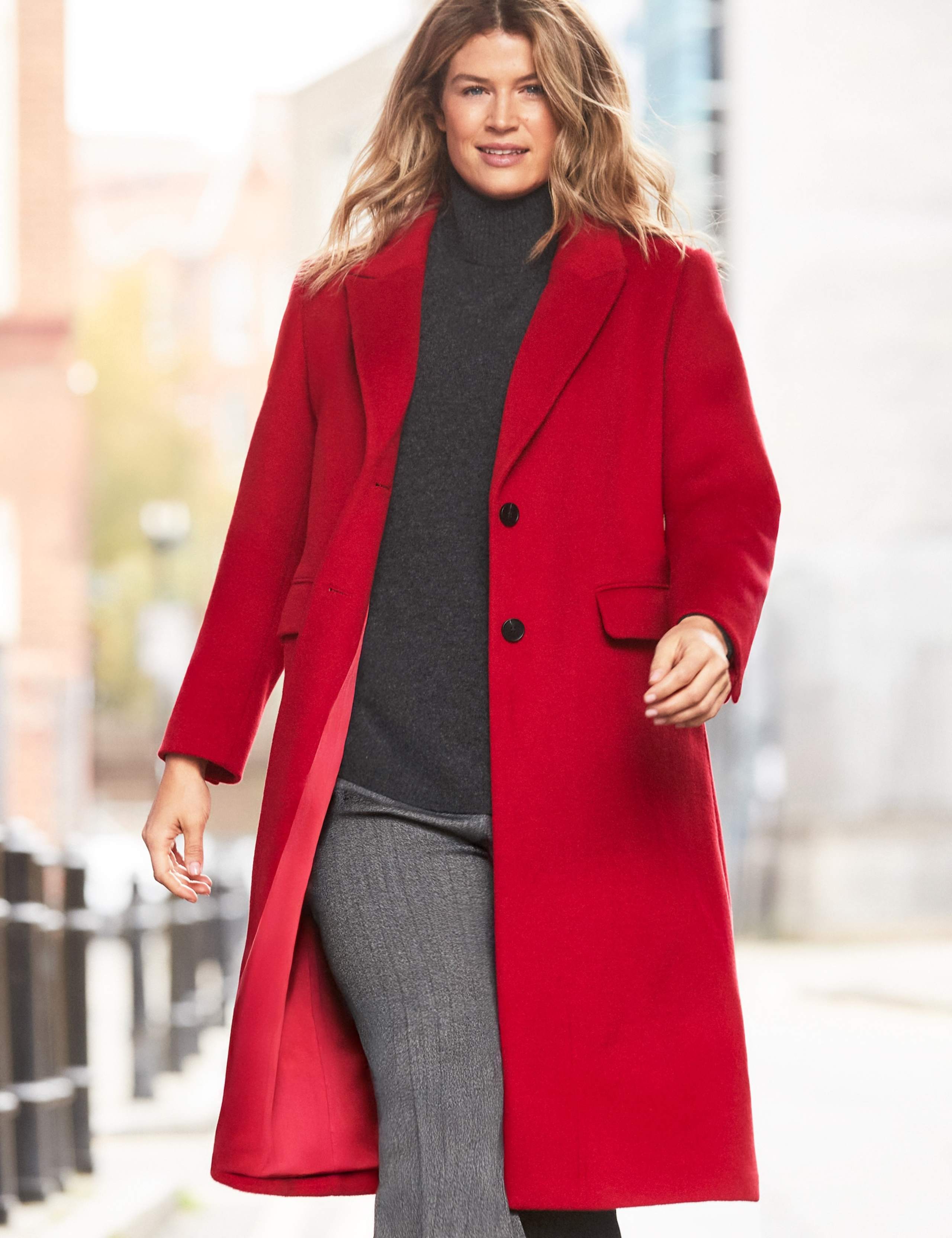 Wool Blend Tailored Coat 4 of 6