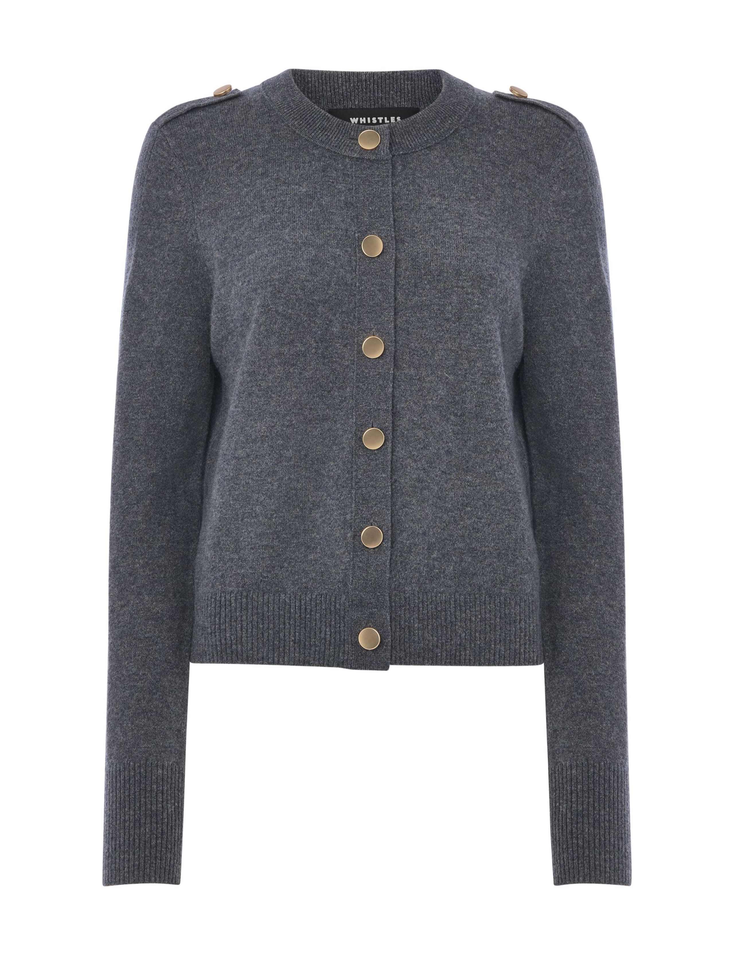 Pure Wool Textured Crop Cardigan 2 of 4