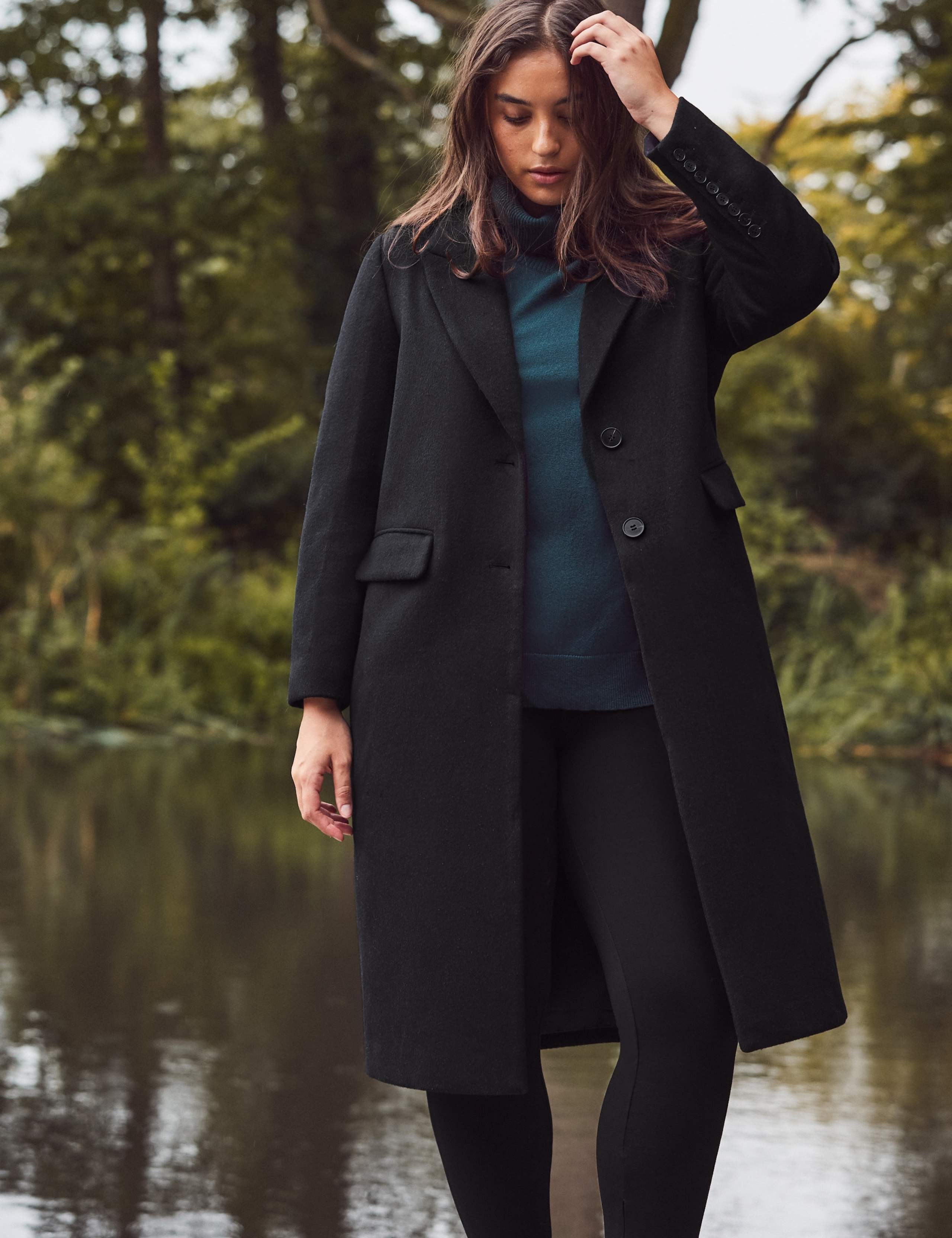 Wool Blend Longline Tailored Coat 3 of 7
