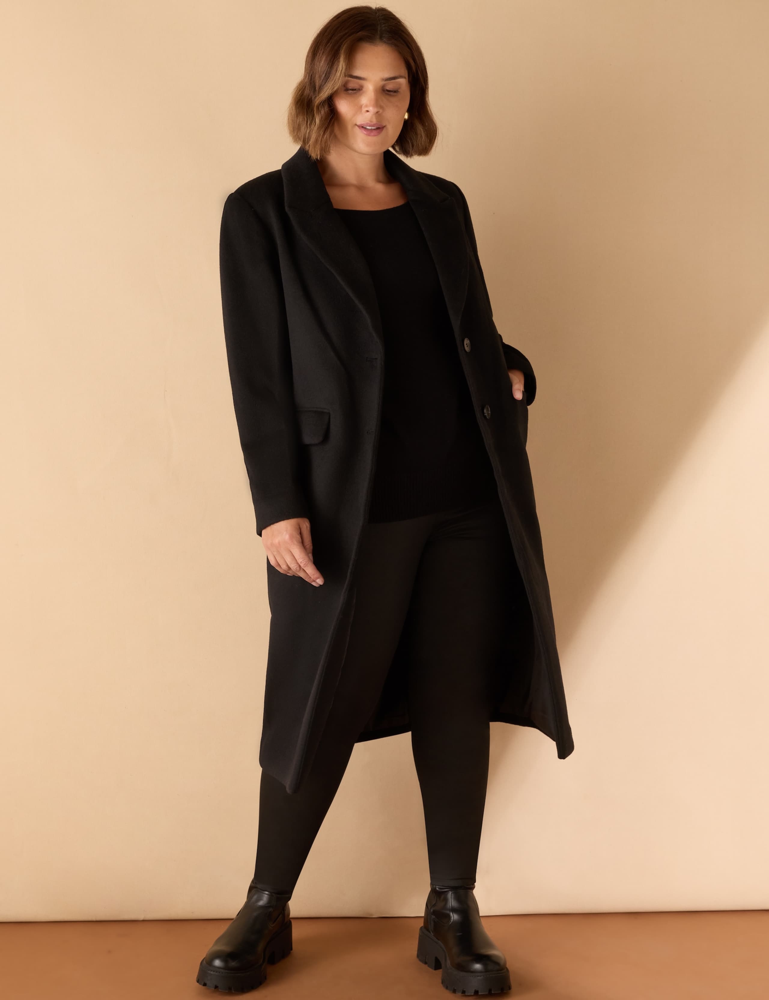 Wool Blend Longline Tailored Coat 5 of 7