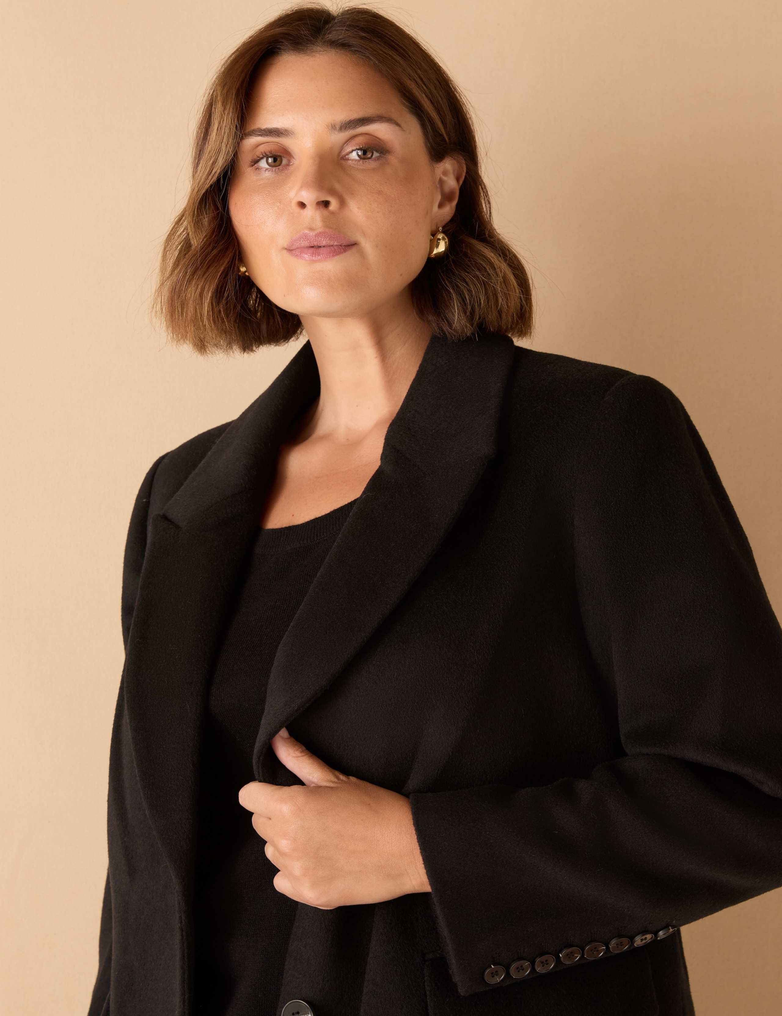 Wool Blend Longline Tailored Coat 7 of 7