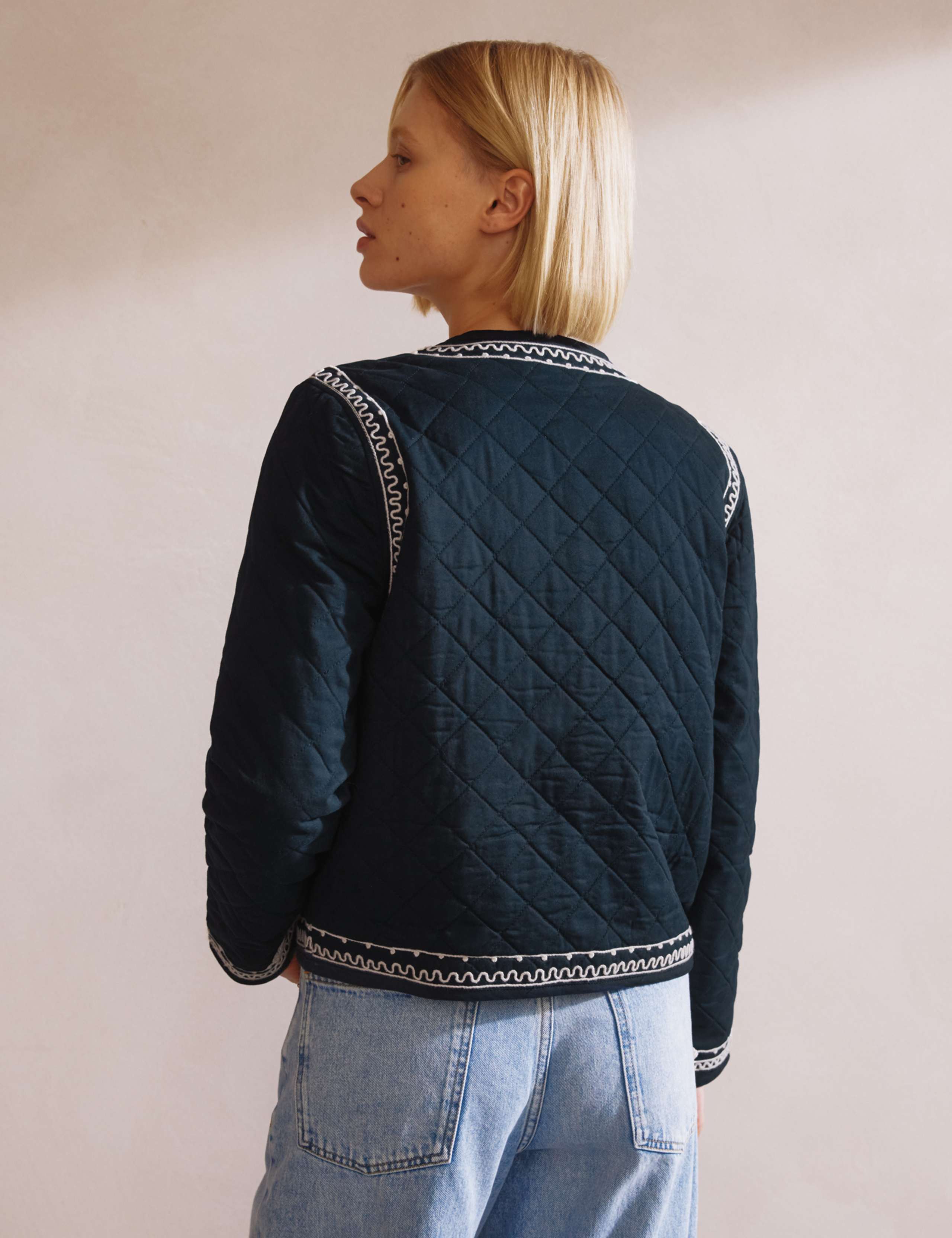 Pure Cotton Embroidered Cropped Jacket 3 of 5