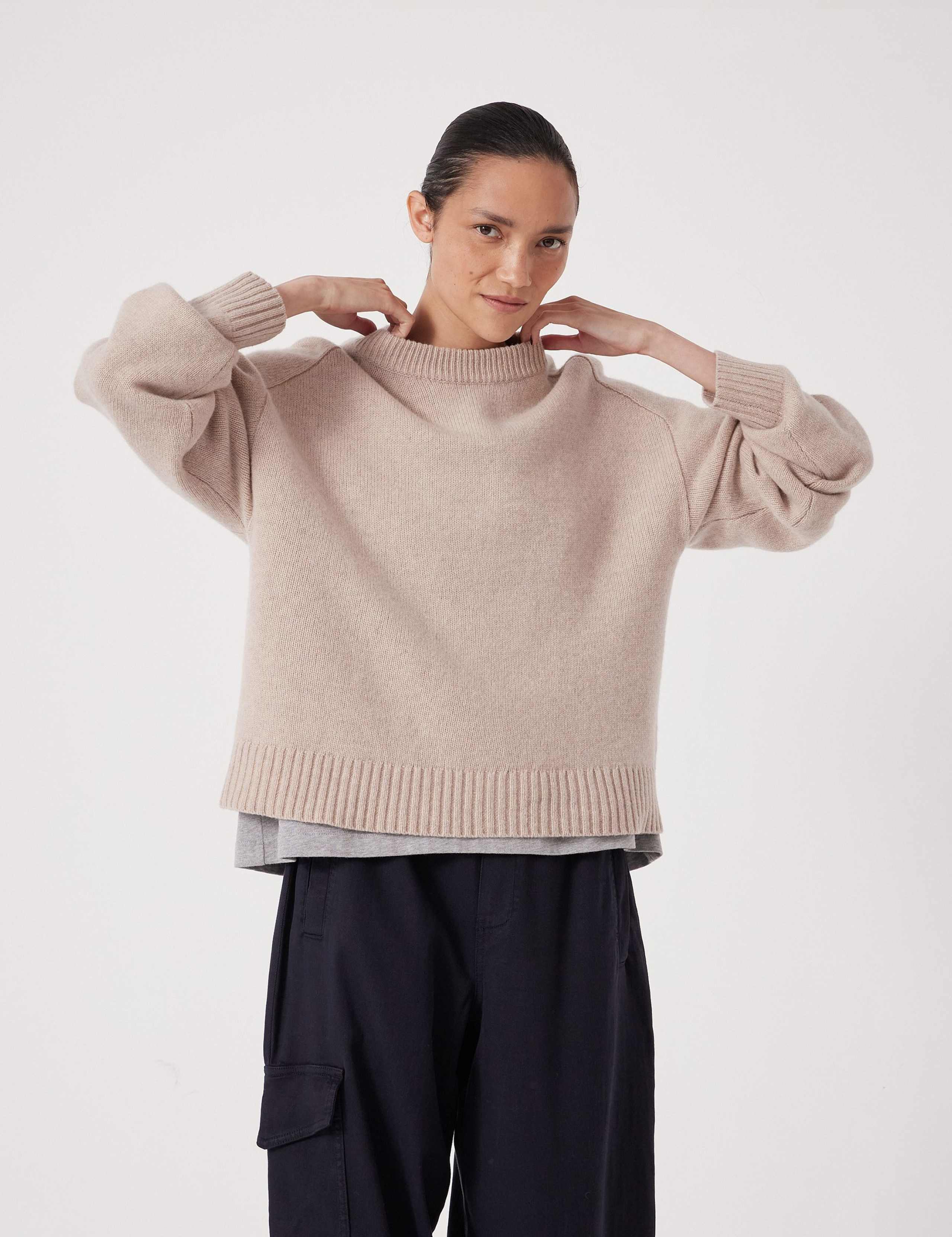 Pure Merino Wool Crew Neck Relaxed Jumper 4 of 6
