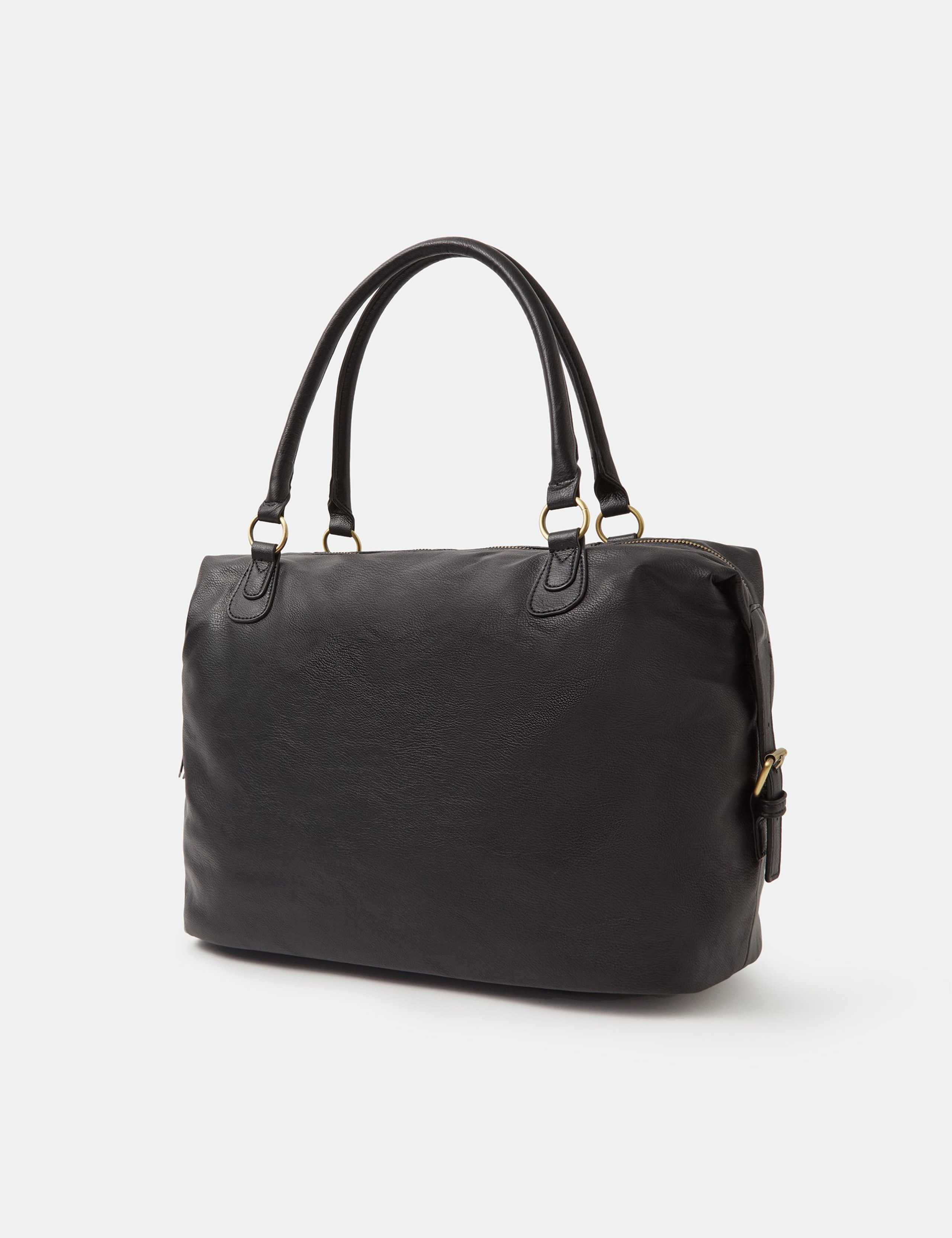 Faux Leather Zip Detail Shoulder Bag 2 of 4