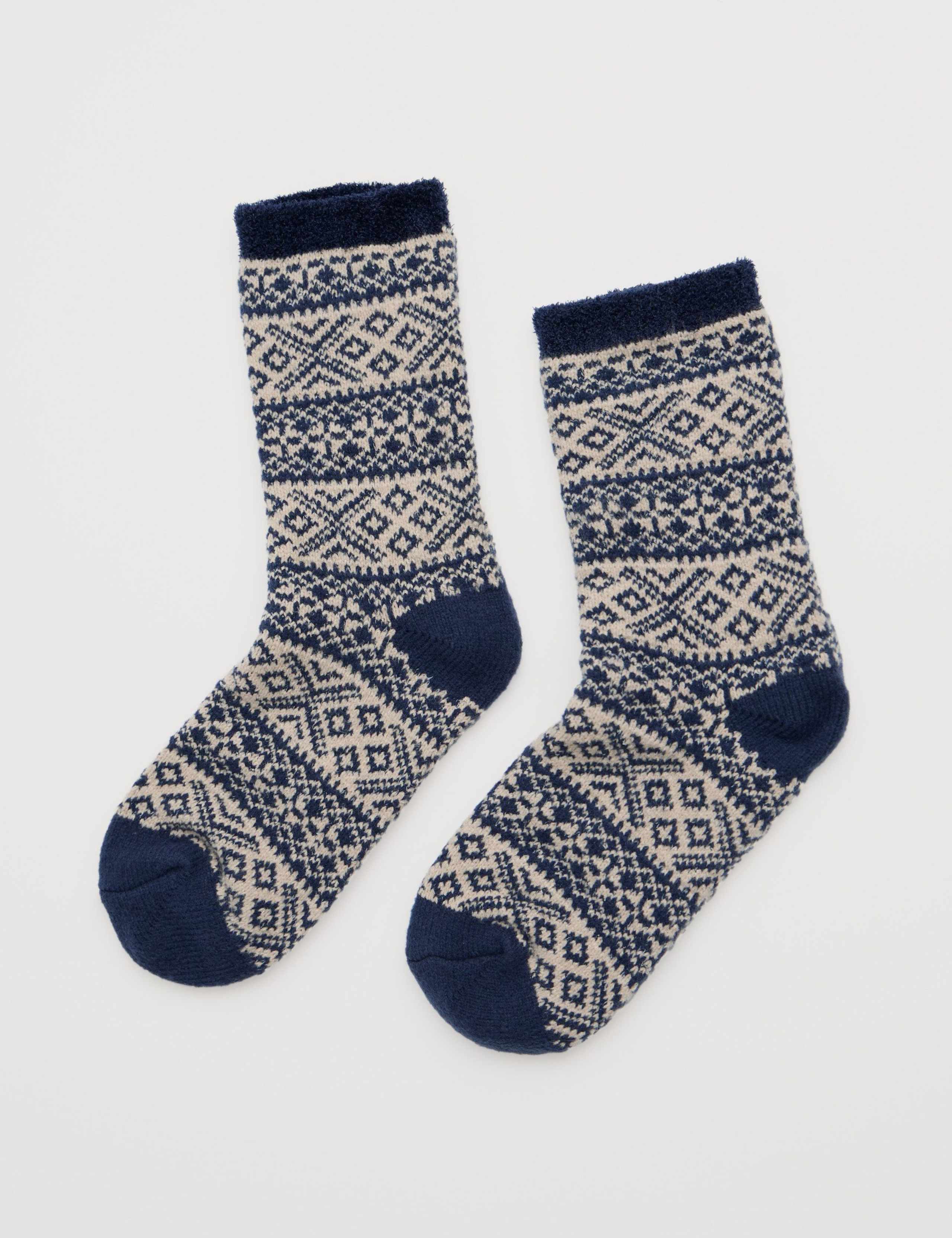 Patterned Fluffy Ankle High Socks 1 of 1