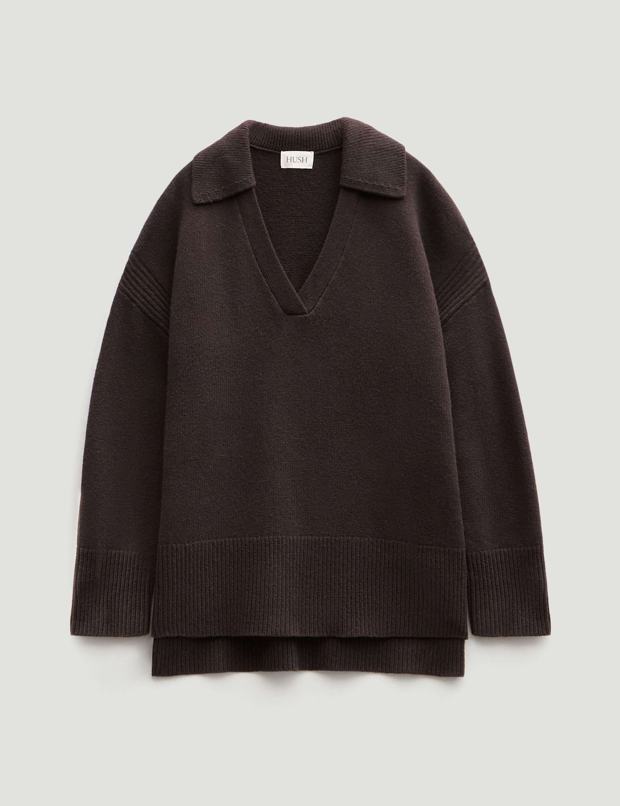 Pure Merino Wool Collared Longline Jumper 2 of 5