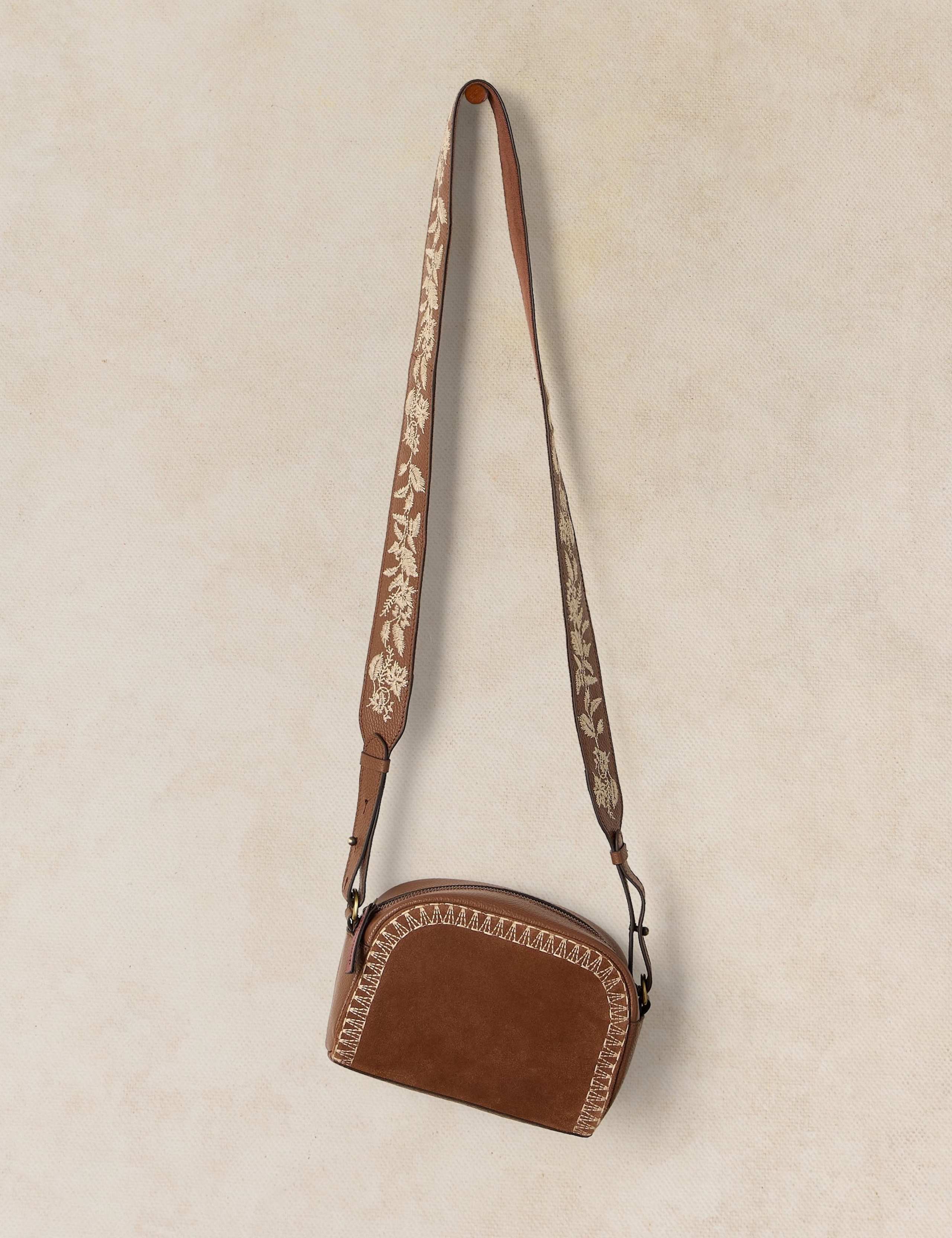 Leather Embroidered Cross Body Bag 2 of 4