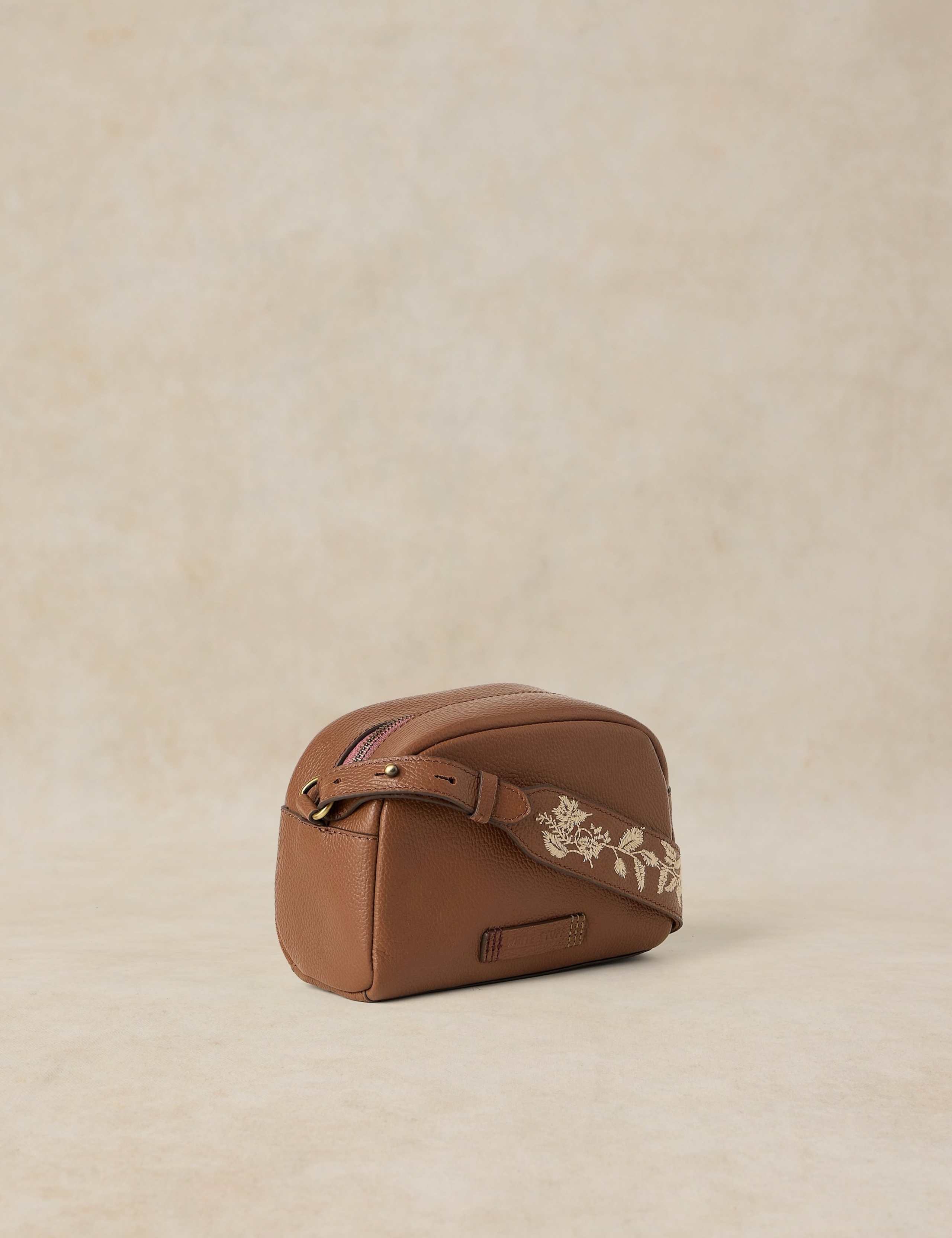 Leather Embroidered Cross Body Bag 3 of 4